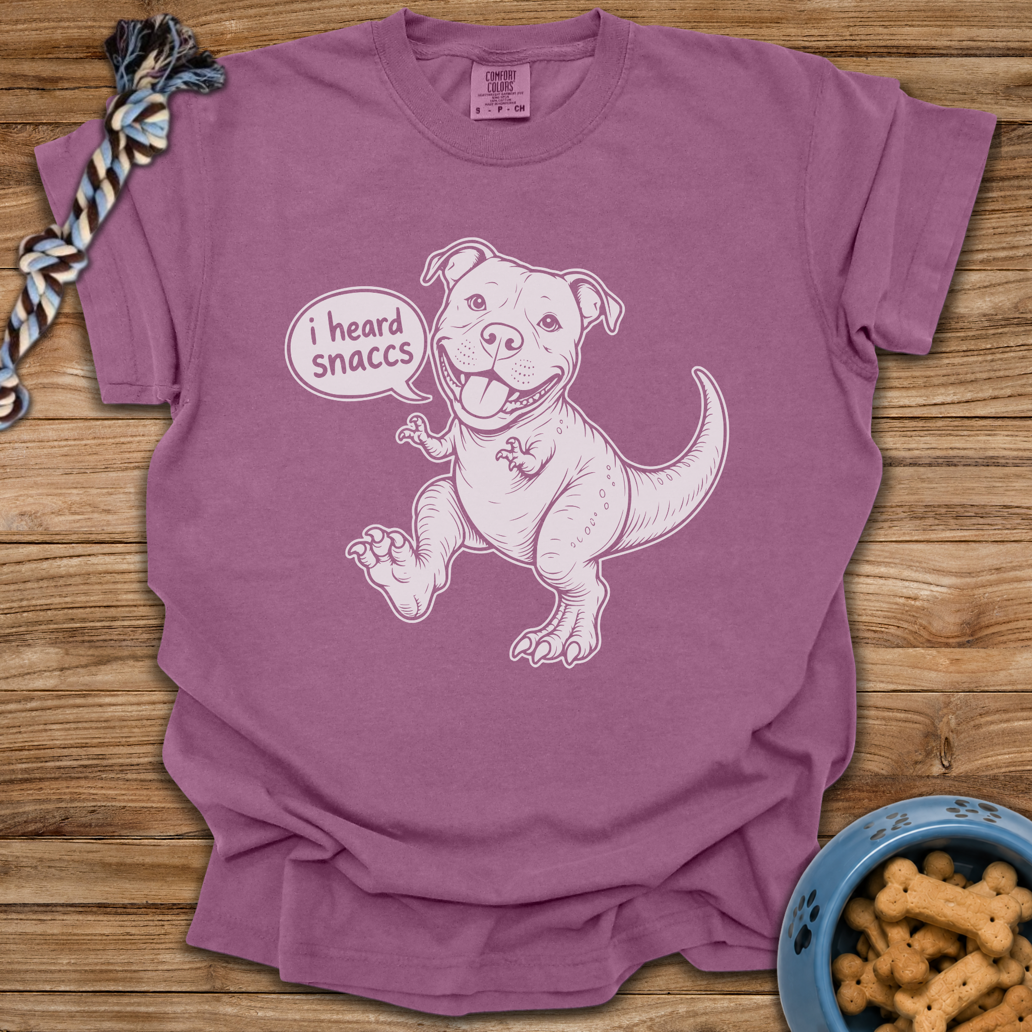 Pittiesaurus I Heard Snaccs T-Shirt