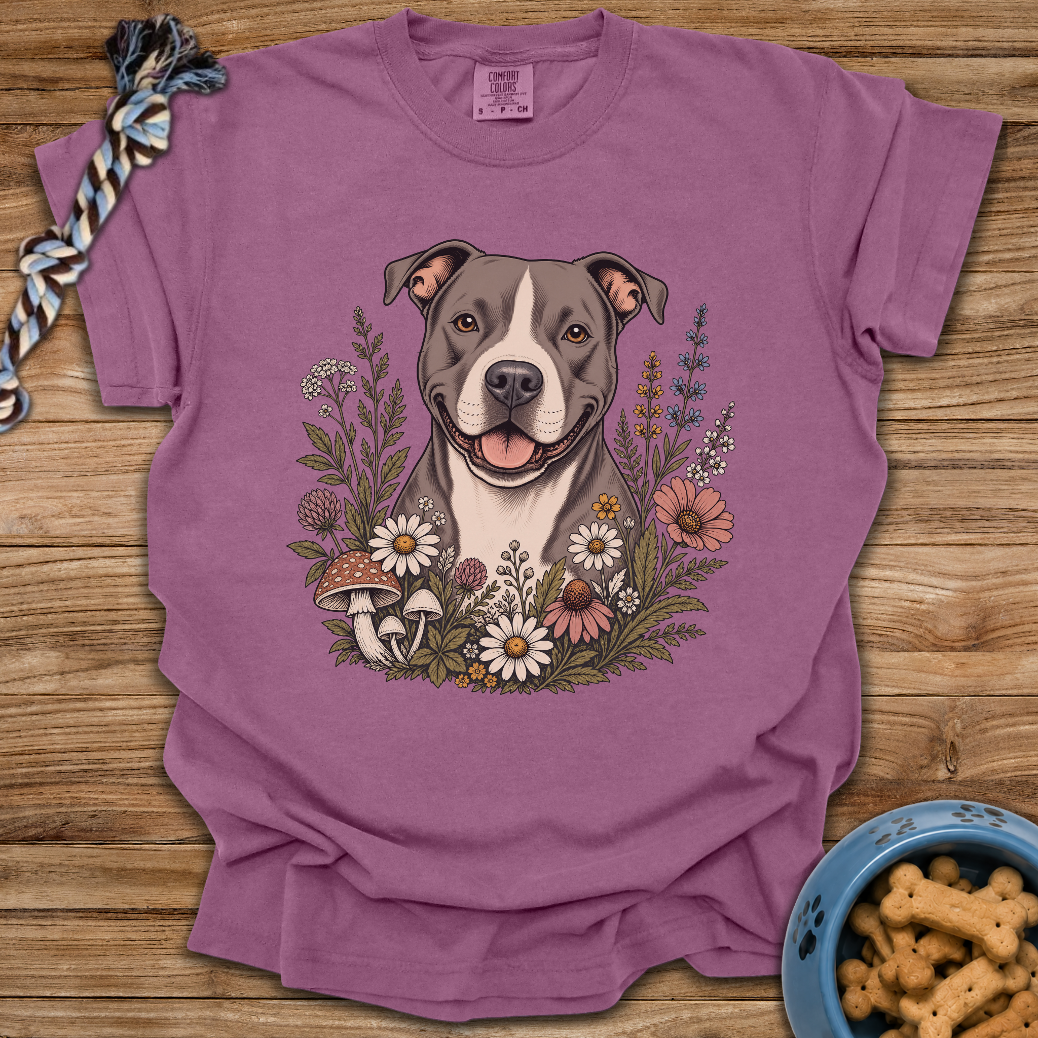 Pittie Wildflowers T-Shirt