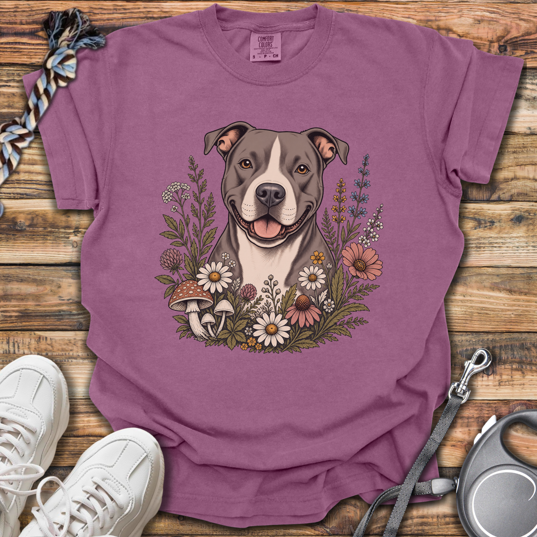 Pittie Wildflowers T-Shirt