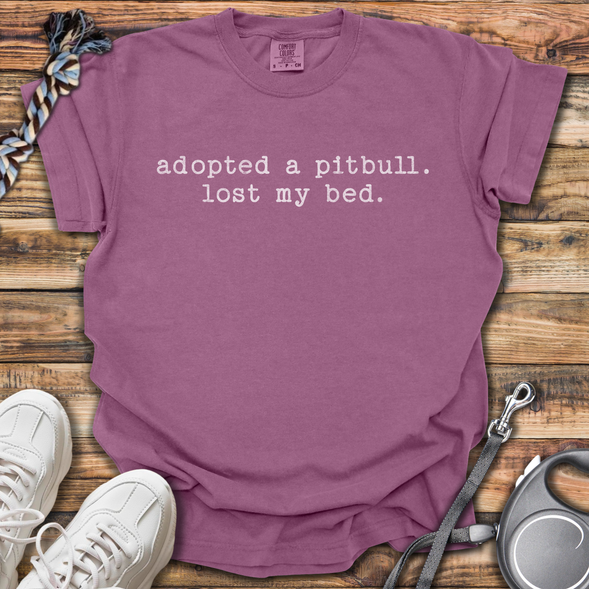 Adopted A Pitbull, Lost My Bed T-Shirt