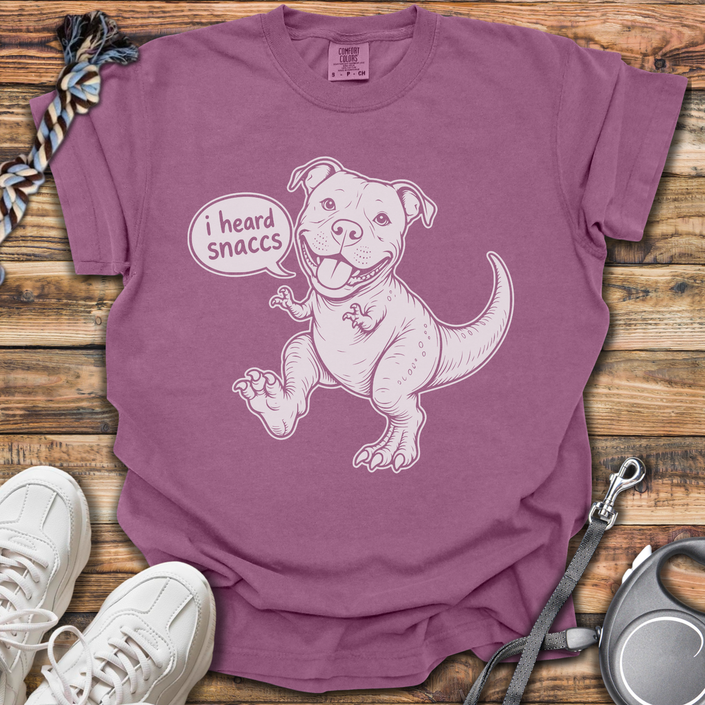 Pittiesaurus I Heard Snaccs T-Shirt