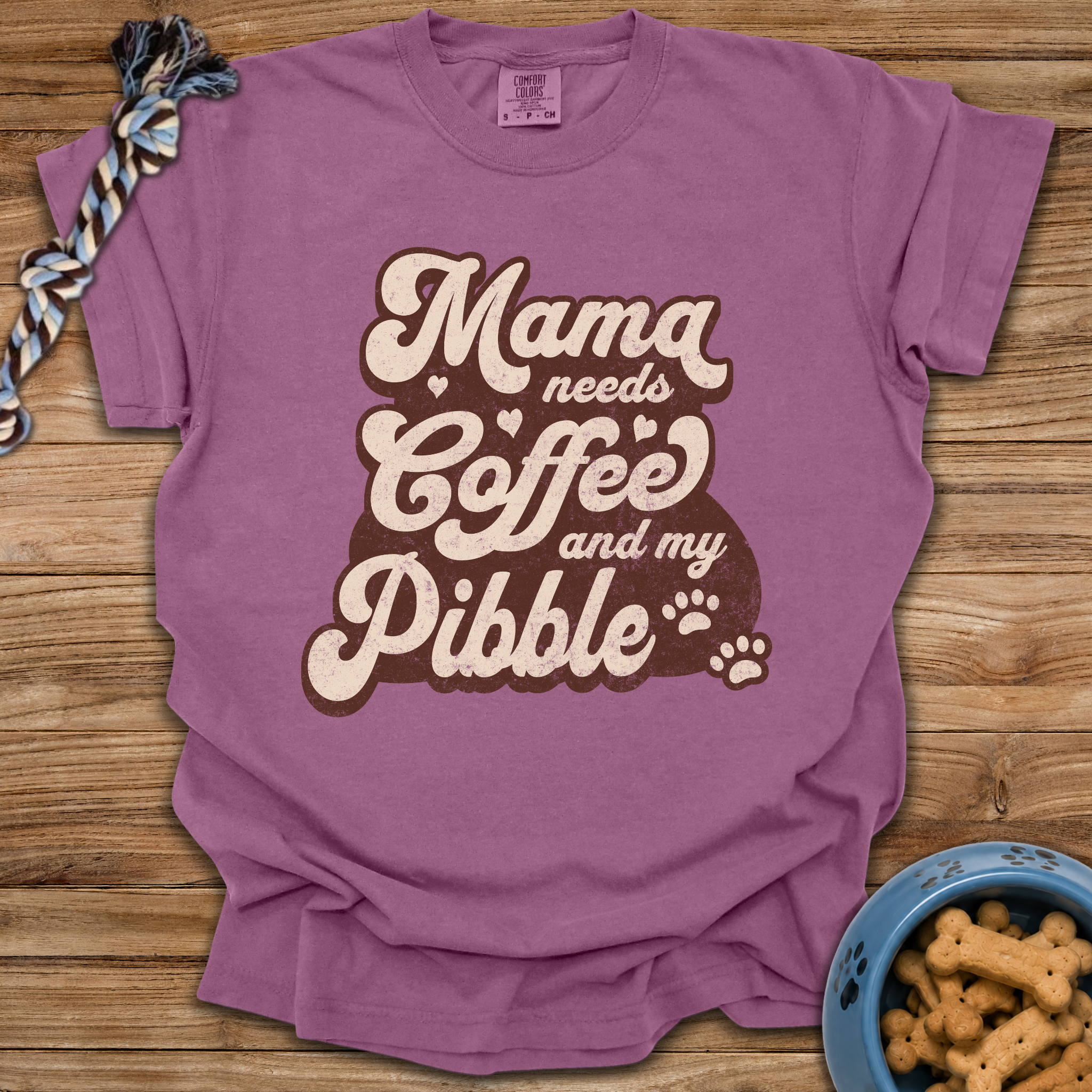Mama Needs Coffee And My Pibble T-Shirt