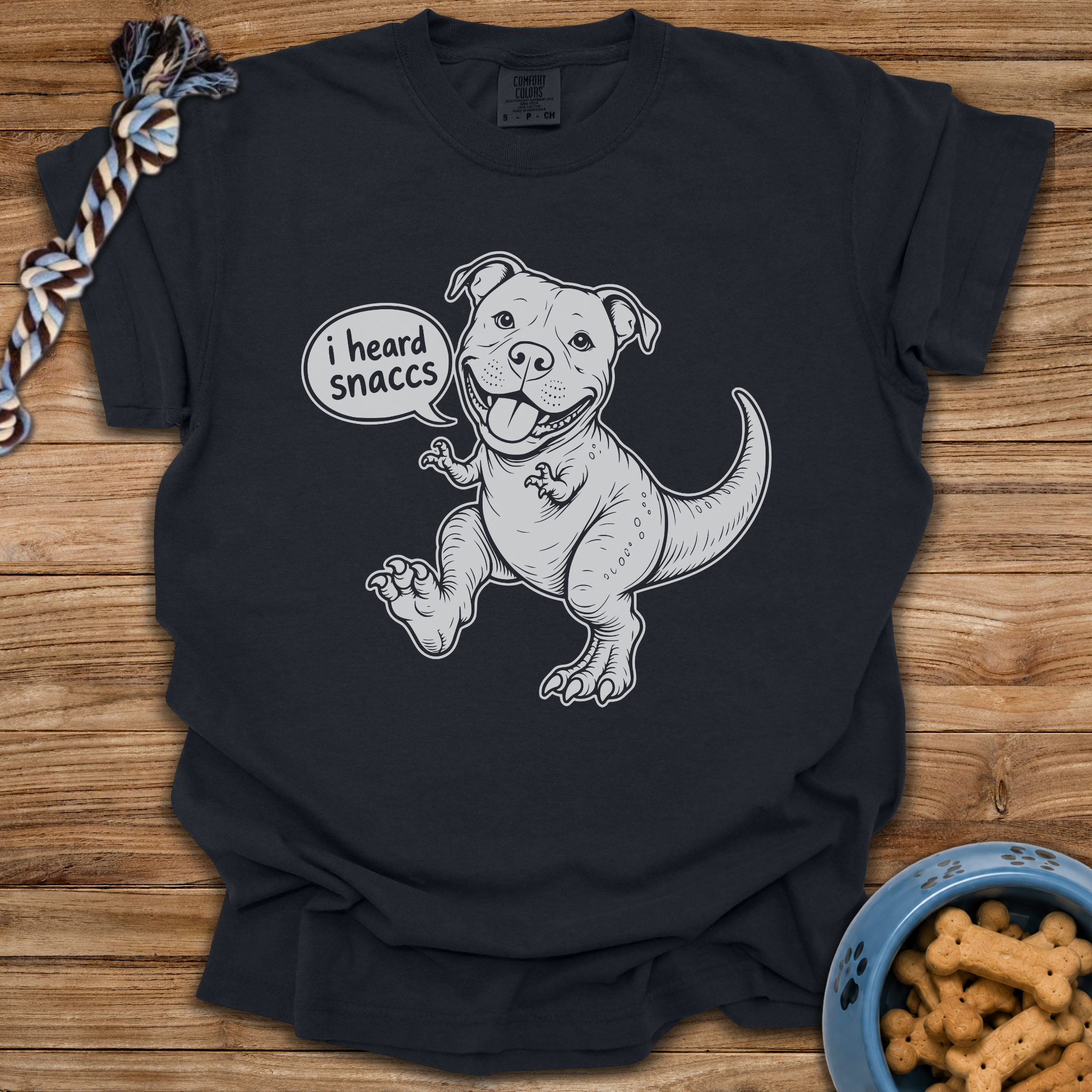 Pittiesaurus I Heard Snaccs T-Shirt