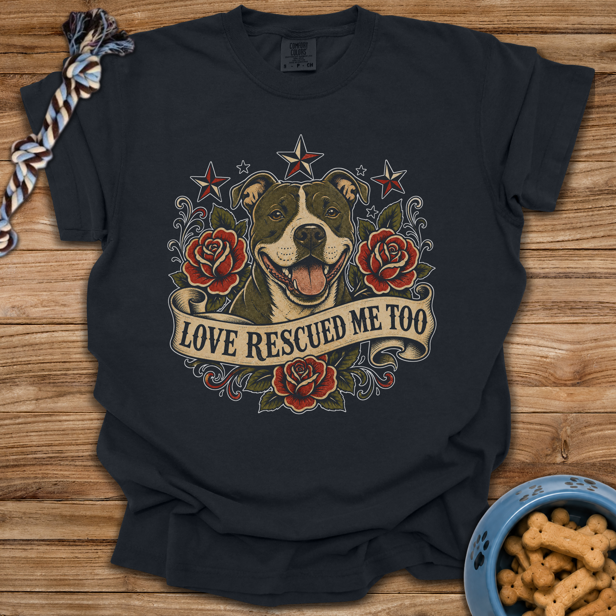 Love Rescued Me Too T-Shirt