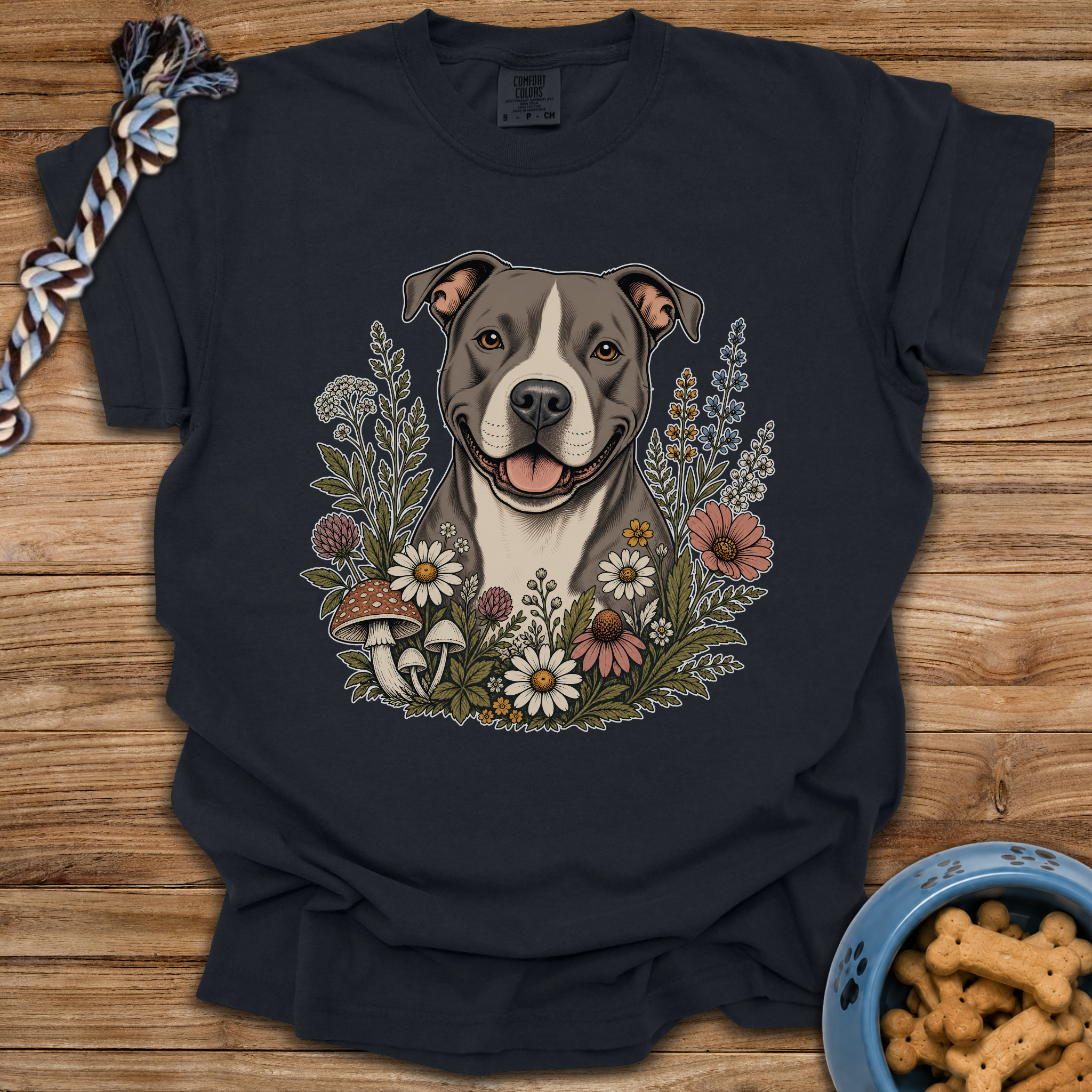 Pittie Wildflowers T-Shirt