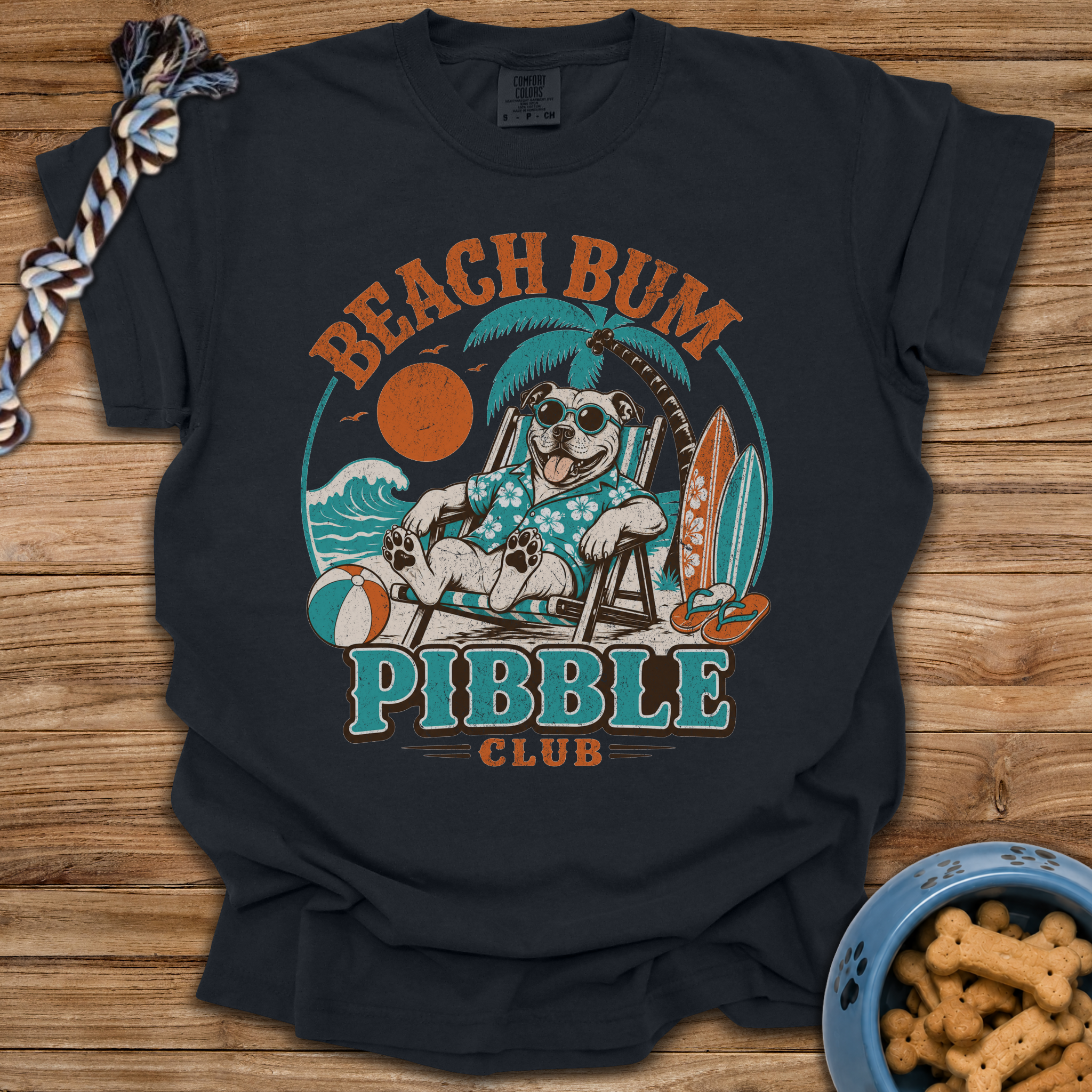 Beach Bum Pibble Club T-Shirt