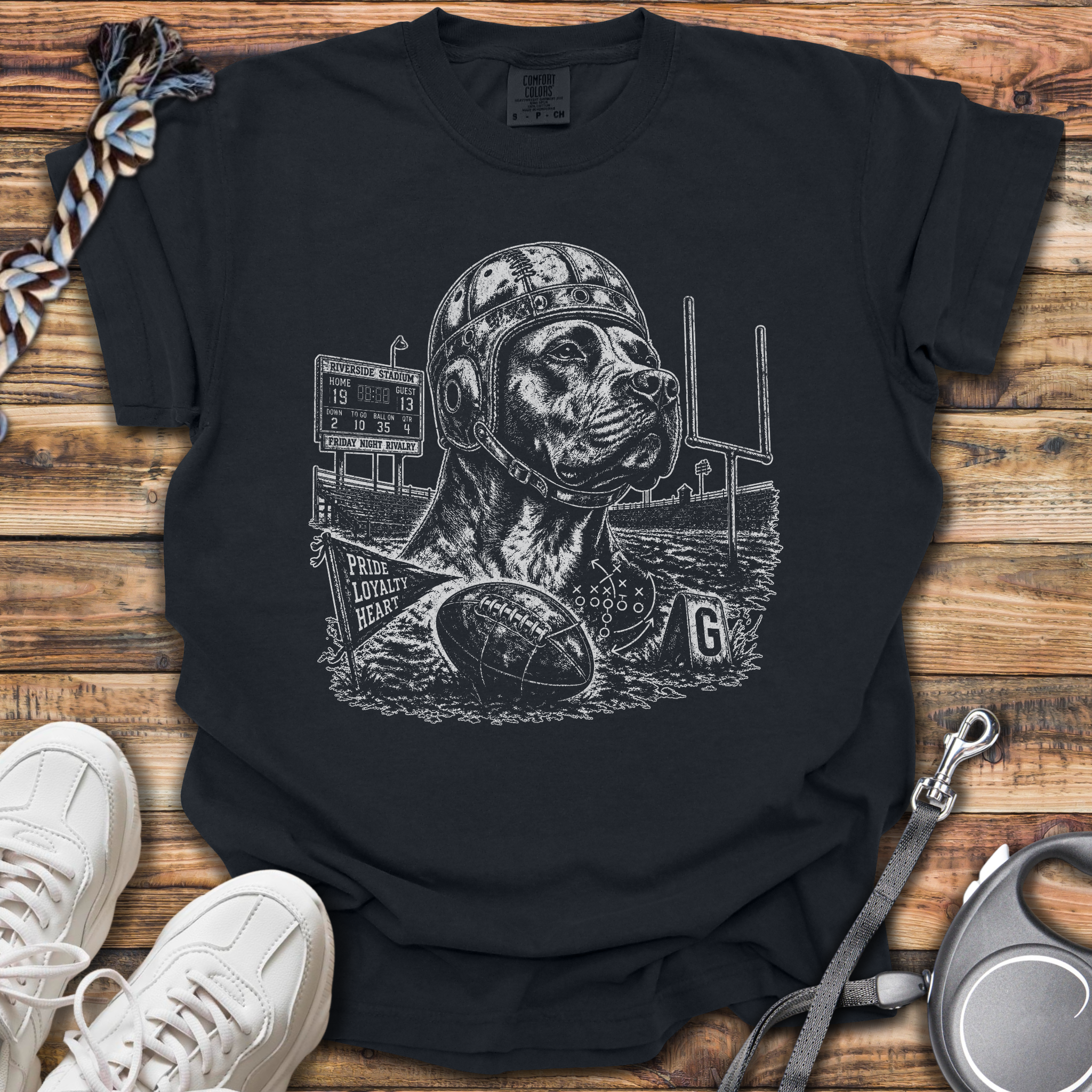 Vintage Pitbull Football T-Shirt