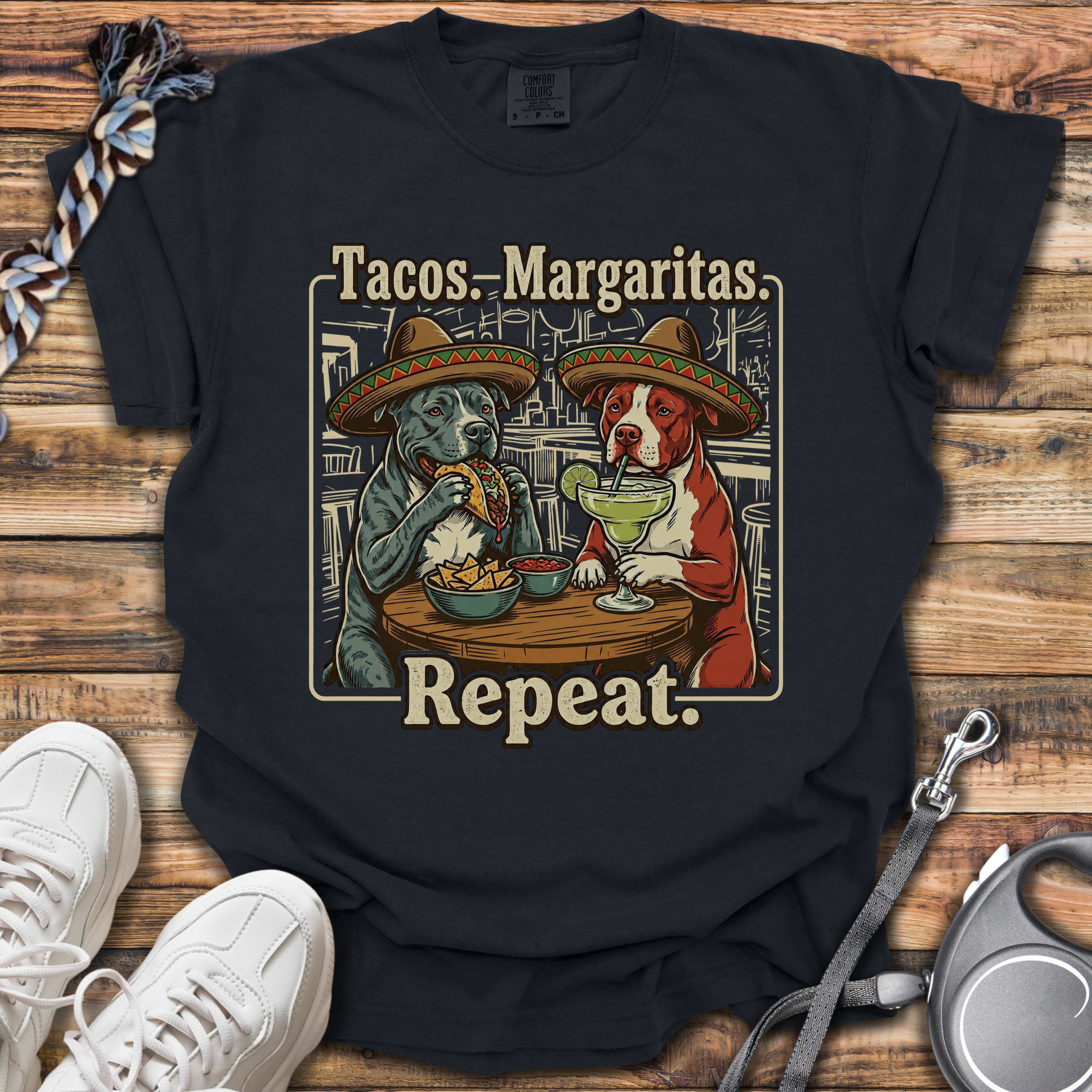Tacos Margaritas Repeat T-Shirt