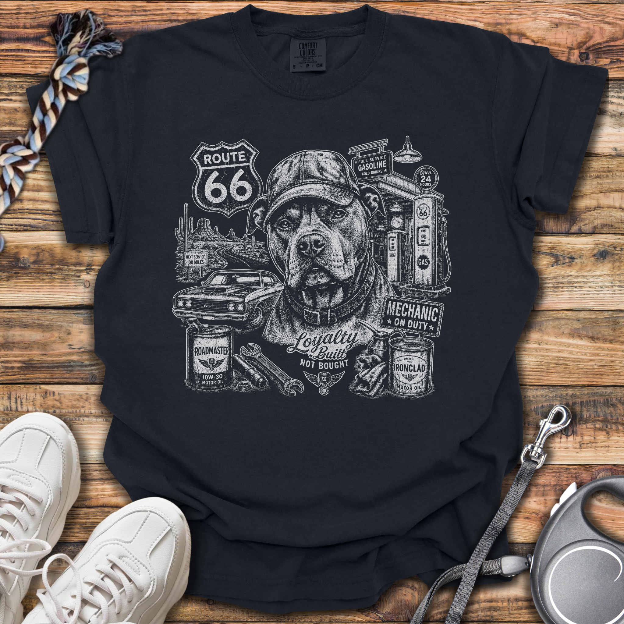 Route 66 Pittie T-Shirt