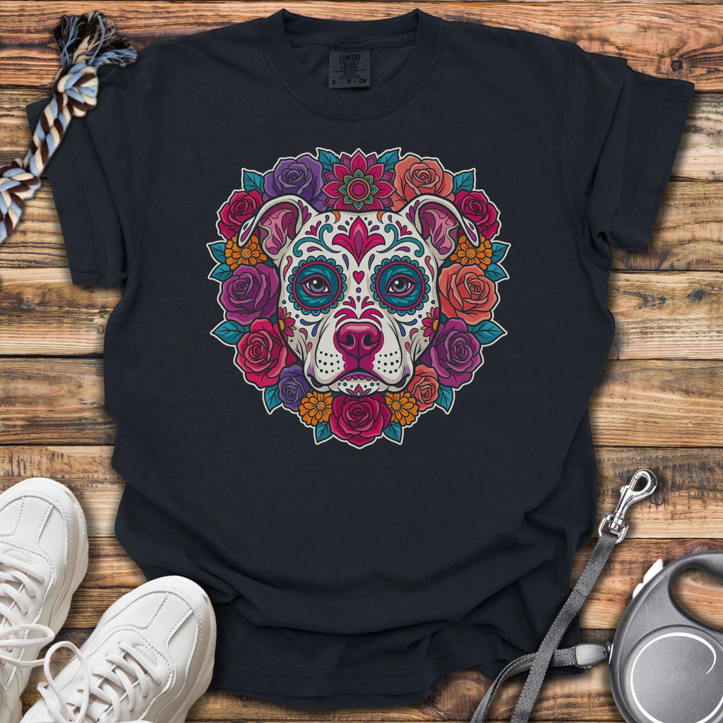 Pittie Sugar Skull T-Shirt