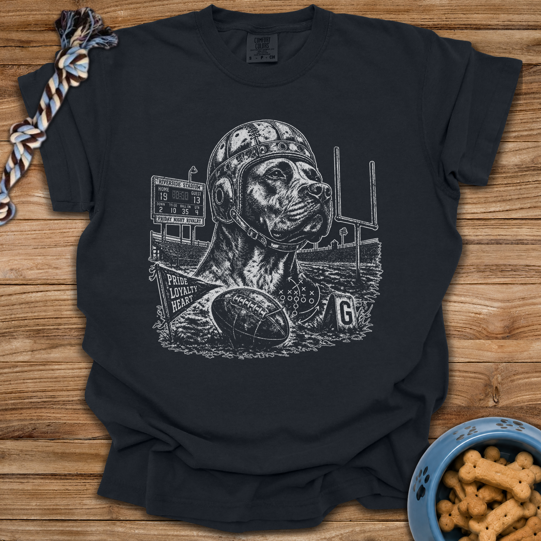 Vintage Pitbull Football T-Shirt