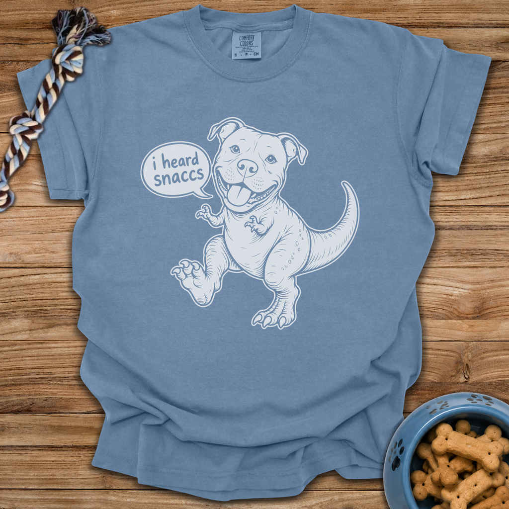 Pittiesaurus I Heard Snaccs T-Shirt