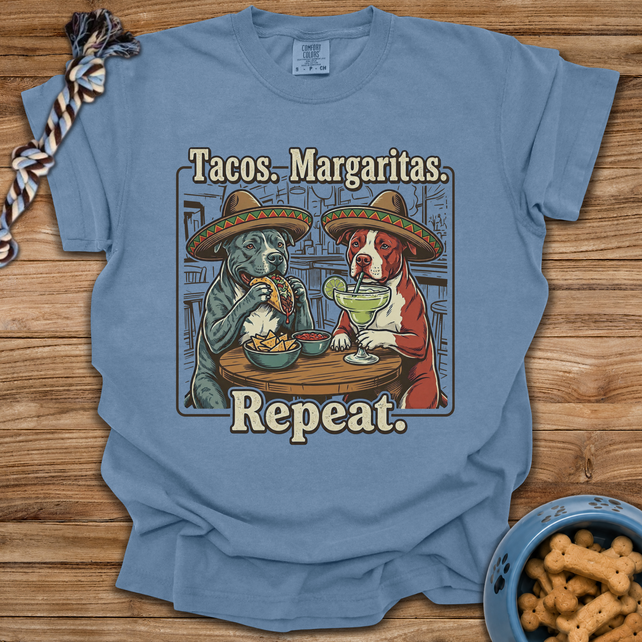 Tacos Margaritas Repeat T-Shirt