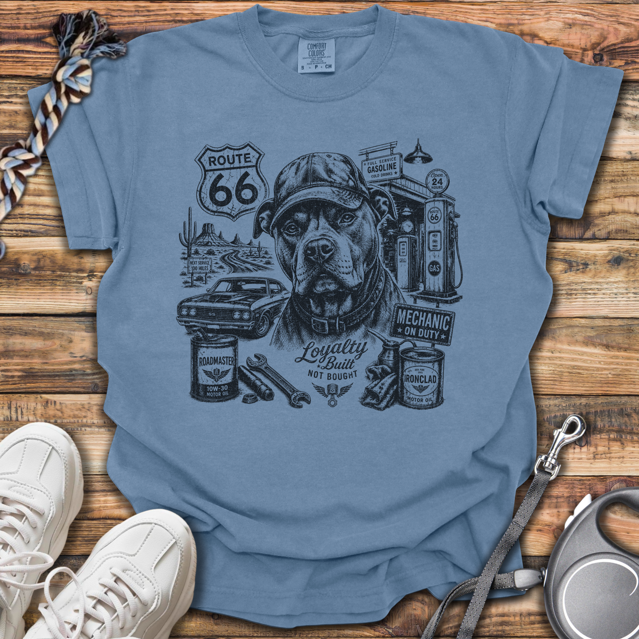 Route 66 Pittie T-Shirt