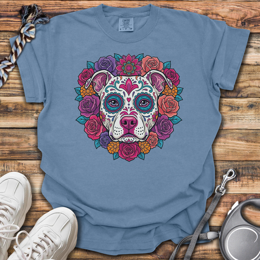 Pittie Sugar Skull T-Shirt