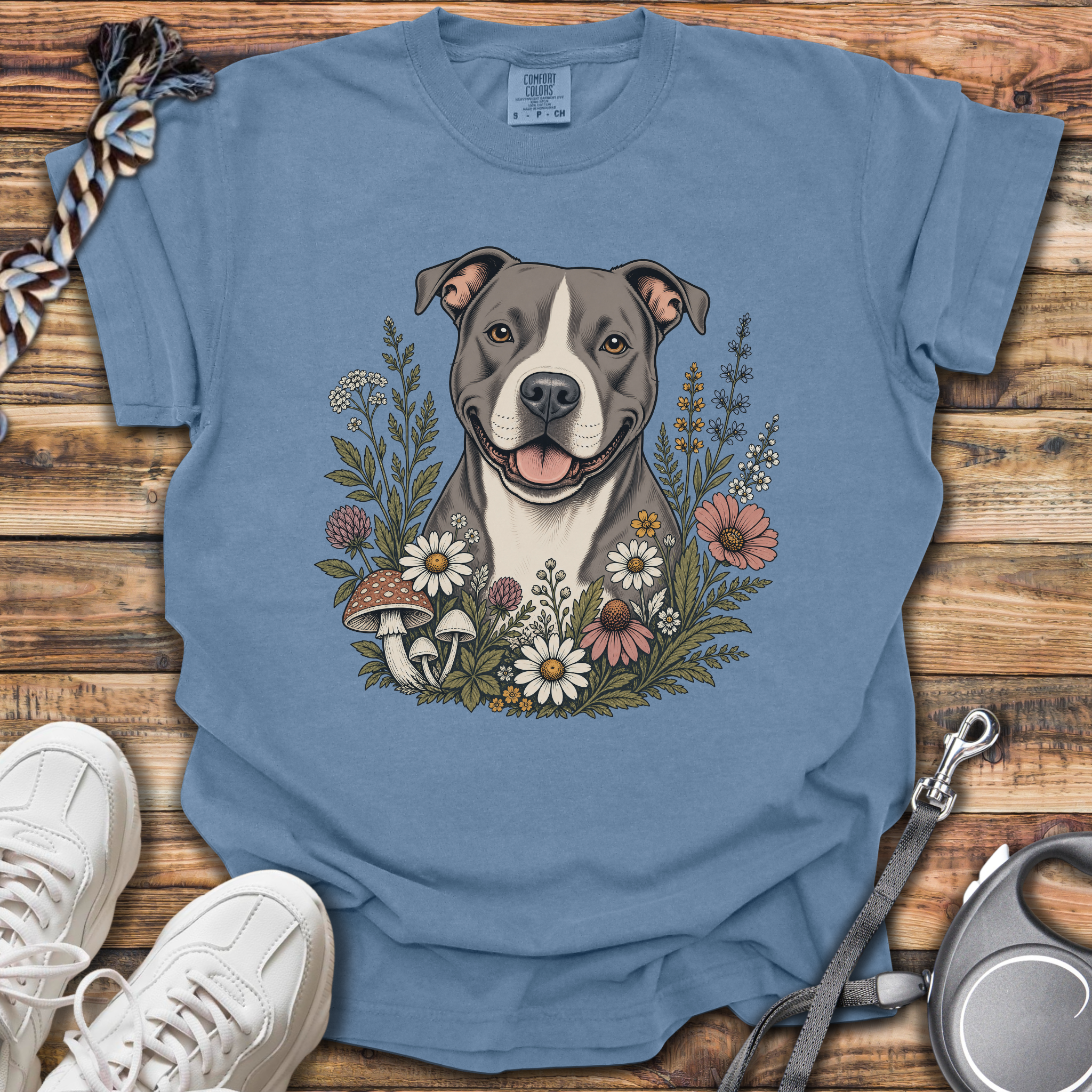 Pittie Wildflowers T-Shirt