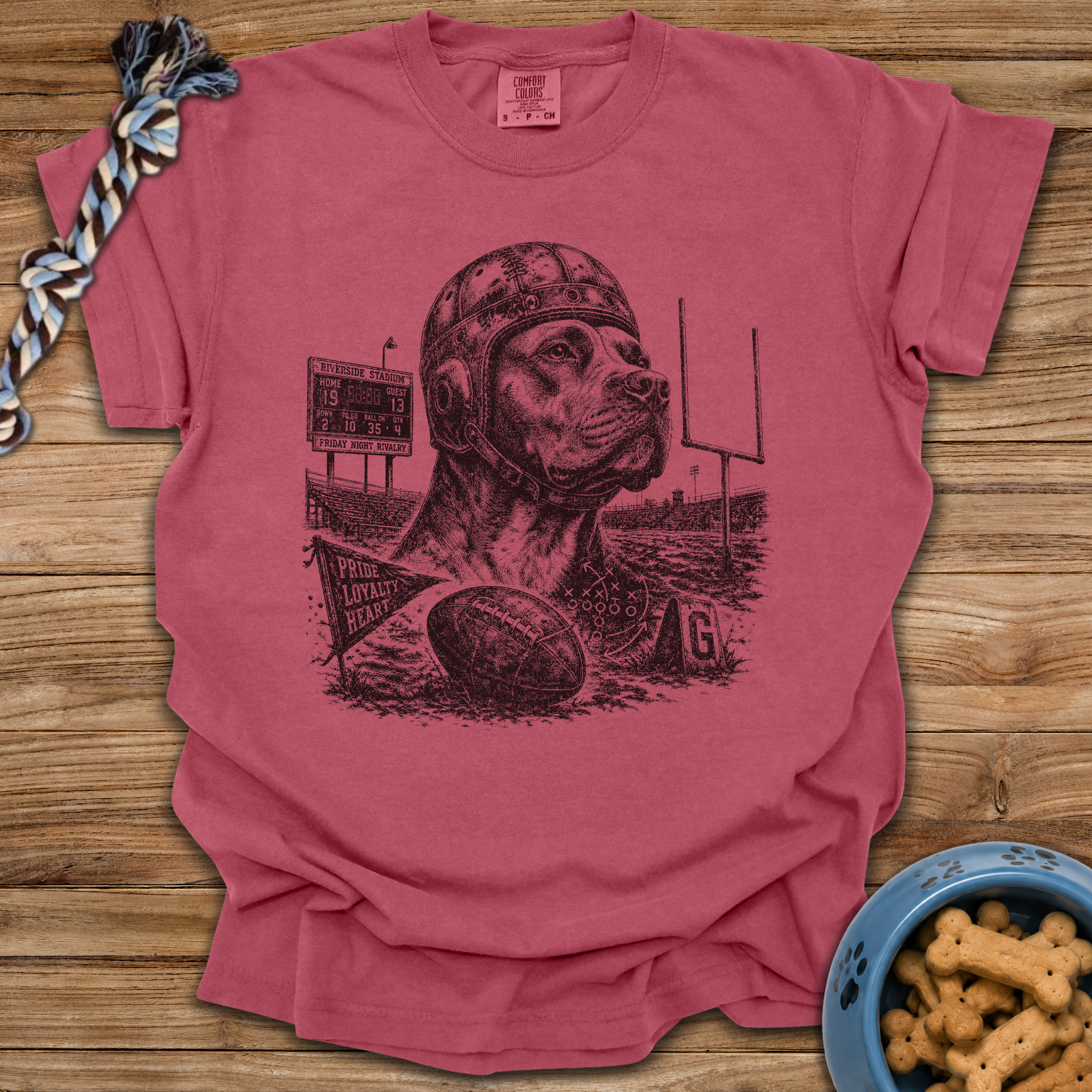 Vintage Pitbull Football T-Shirt