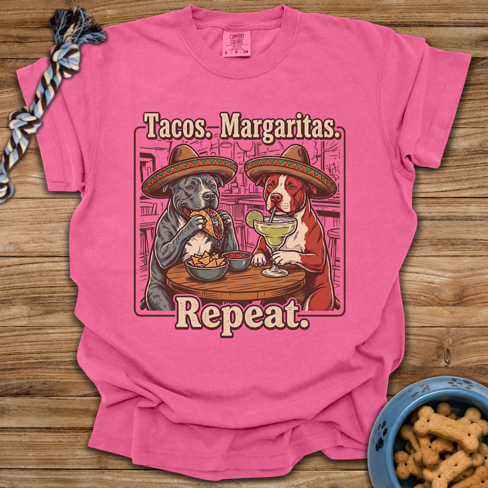 Tacos Margaritas Repeat T-Shirt
