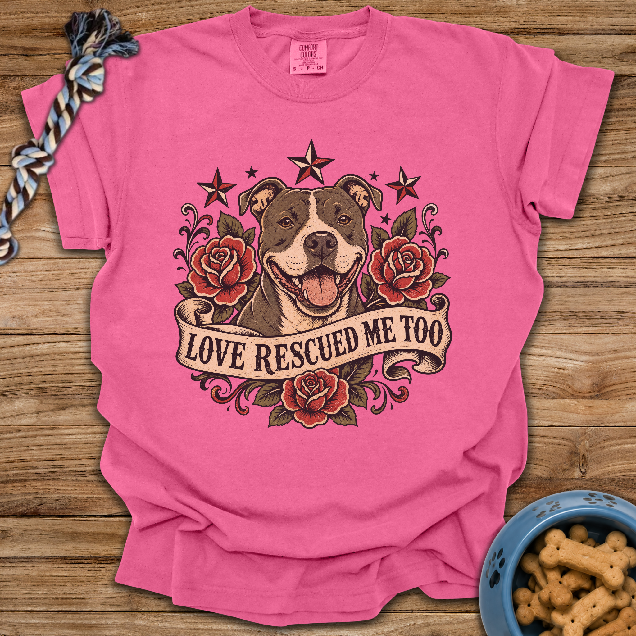 Love Rescued Me Too T-Shirt