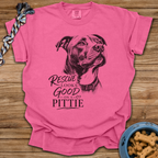 Rescue Looks Good On A Pittie T-Shirt