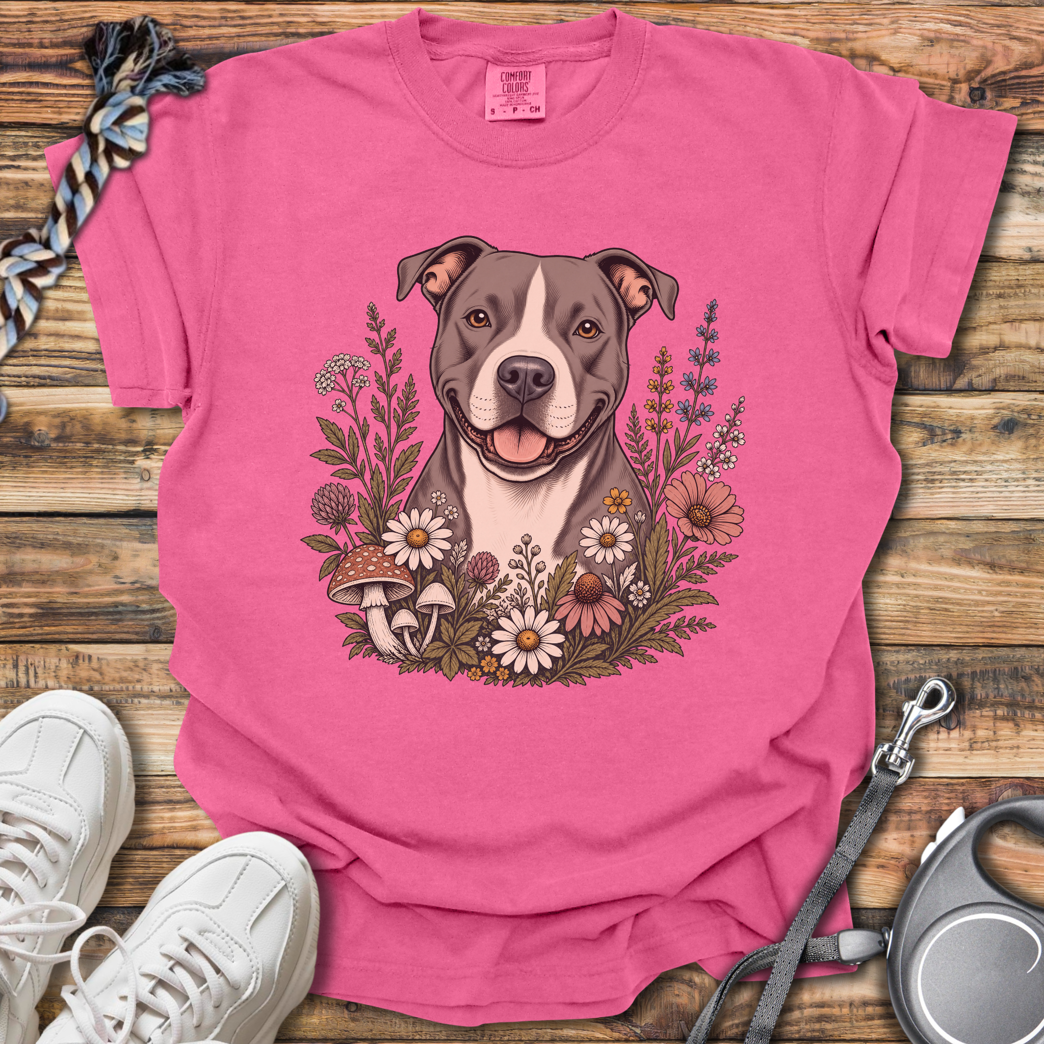 Pittie Wildflowers T-Shirt