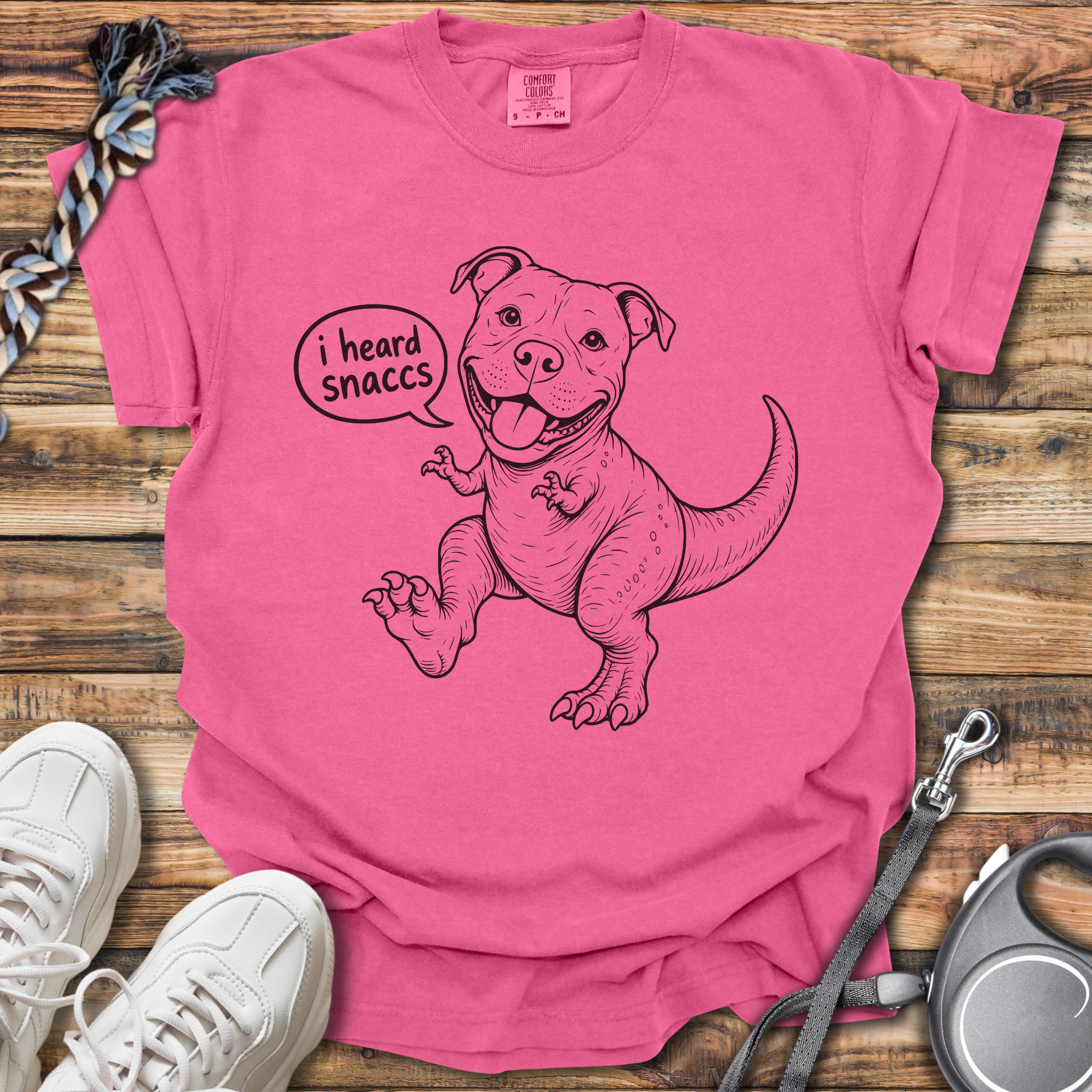 Pittiesaurus I Heard Snaccs T-Shirt