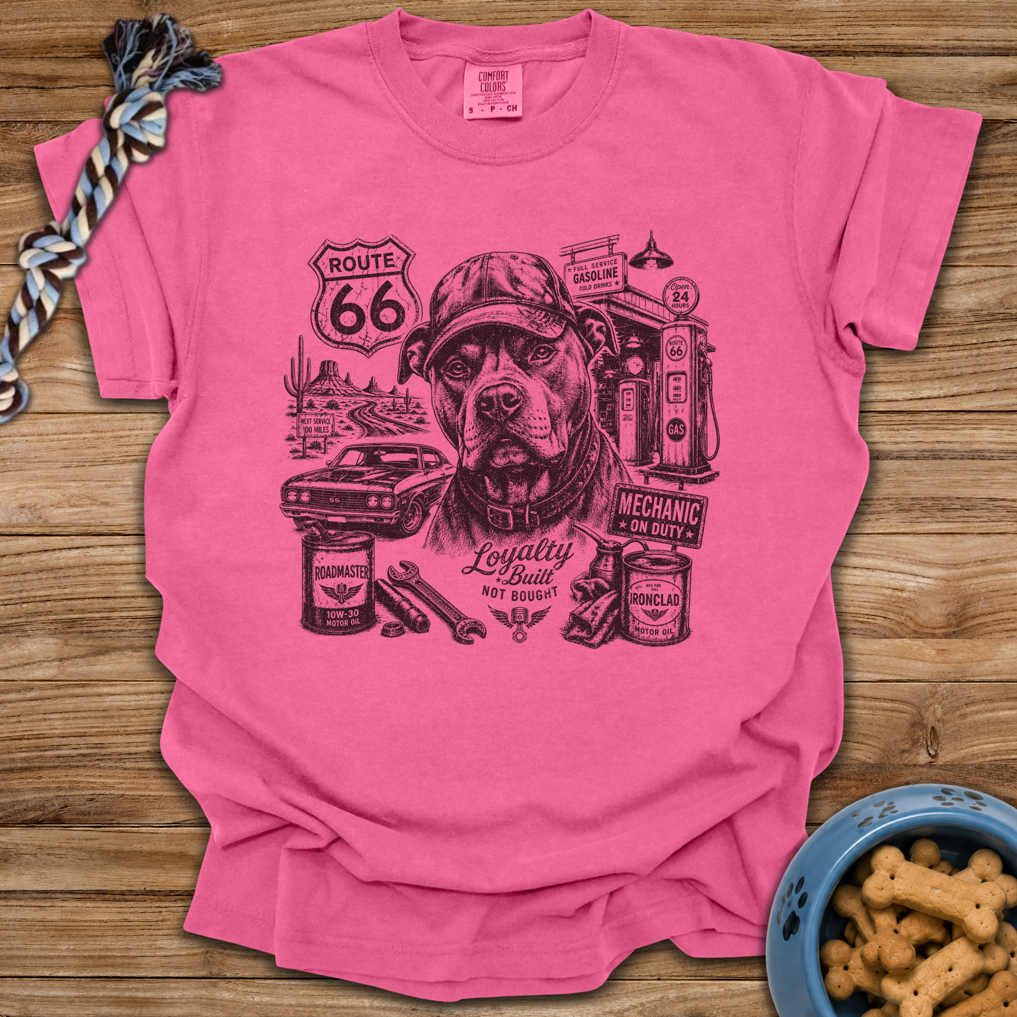 Route 66 Pittie T-Shirt