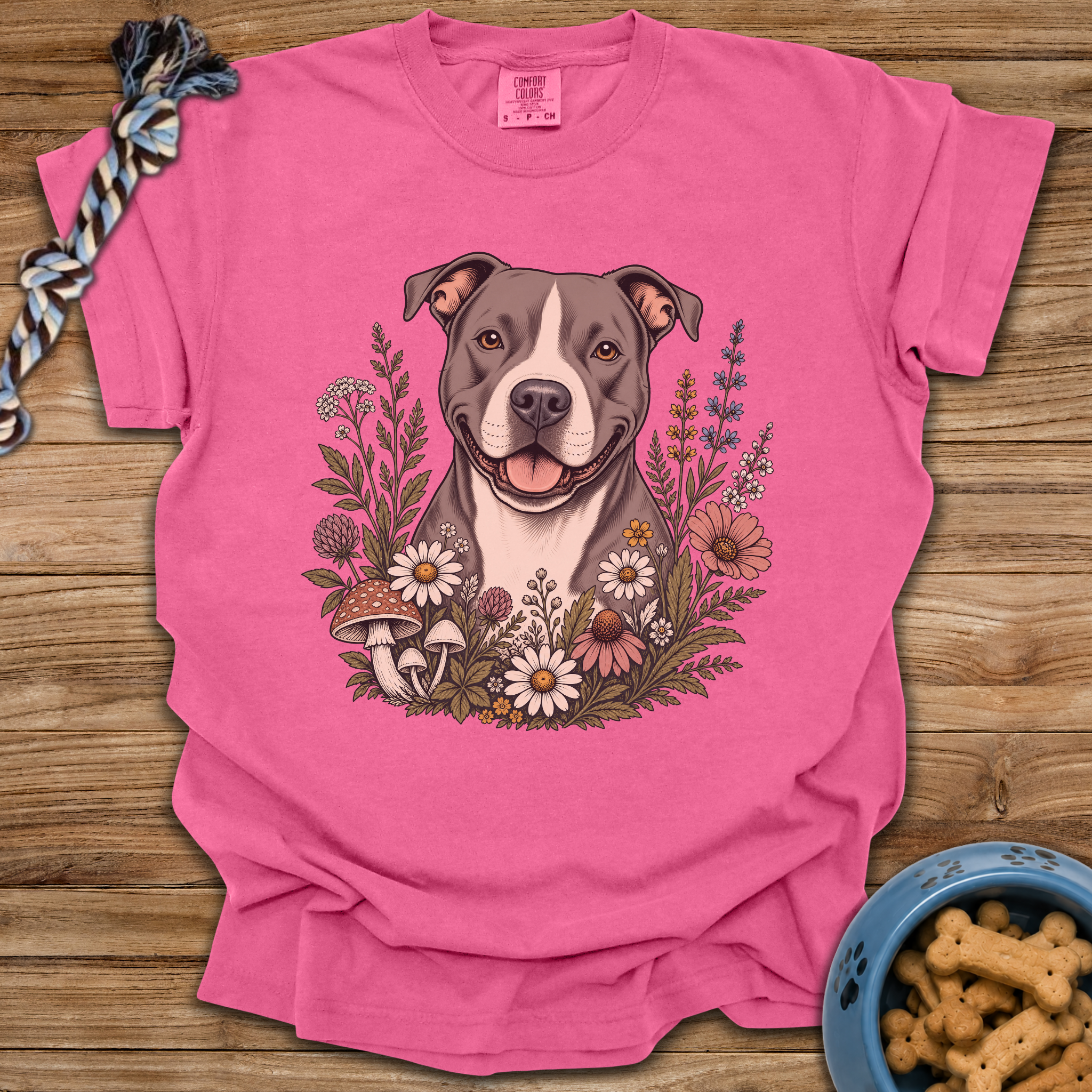 Pittie Wildflowers T-Shirt
