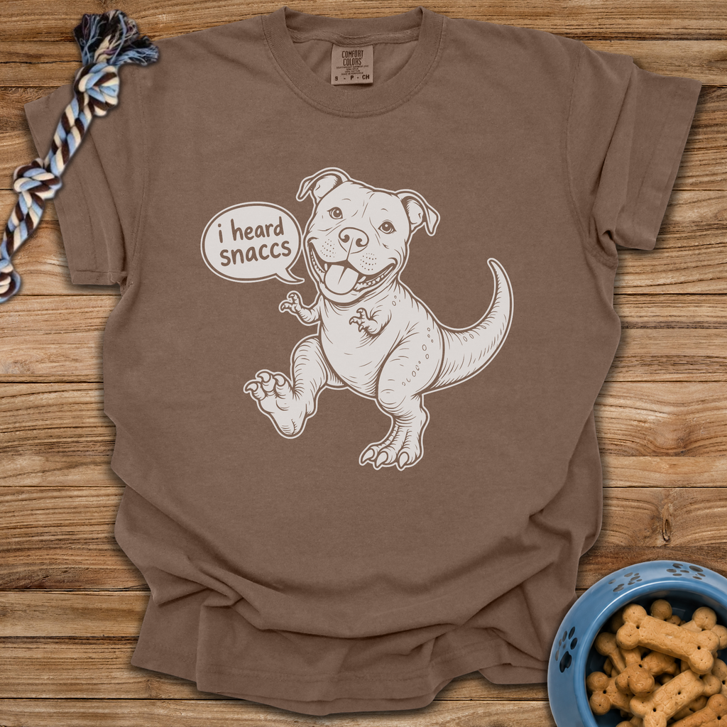 Pittiesaurus I Heard Snaccs T-Shirt