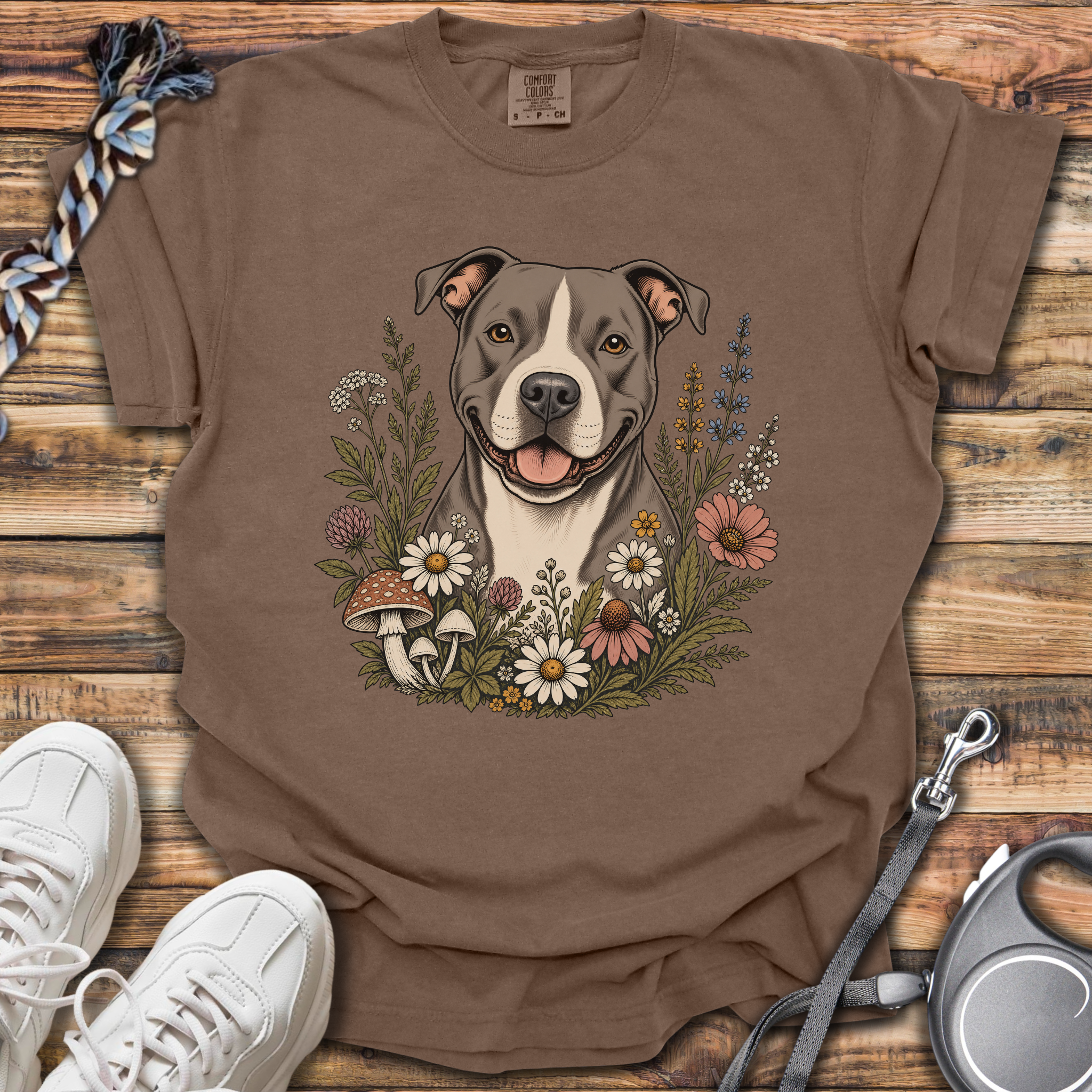 Pittie Wildflowers T-Shirt