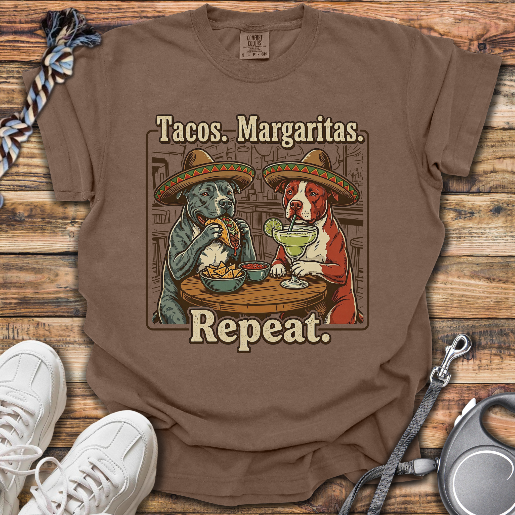Tacos Margaritas Repeat T-Shirt