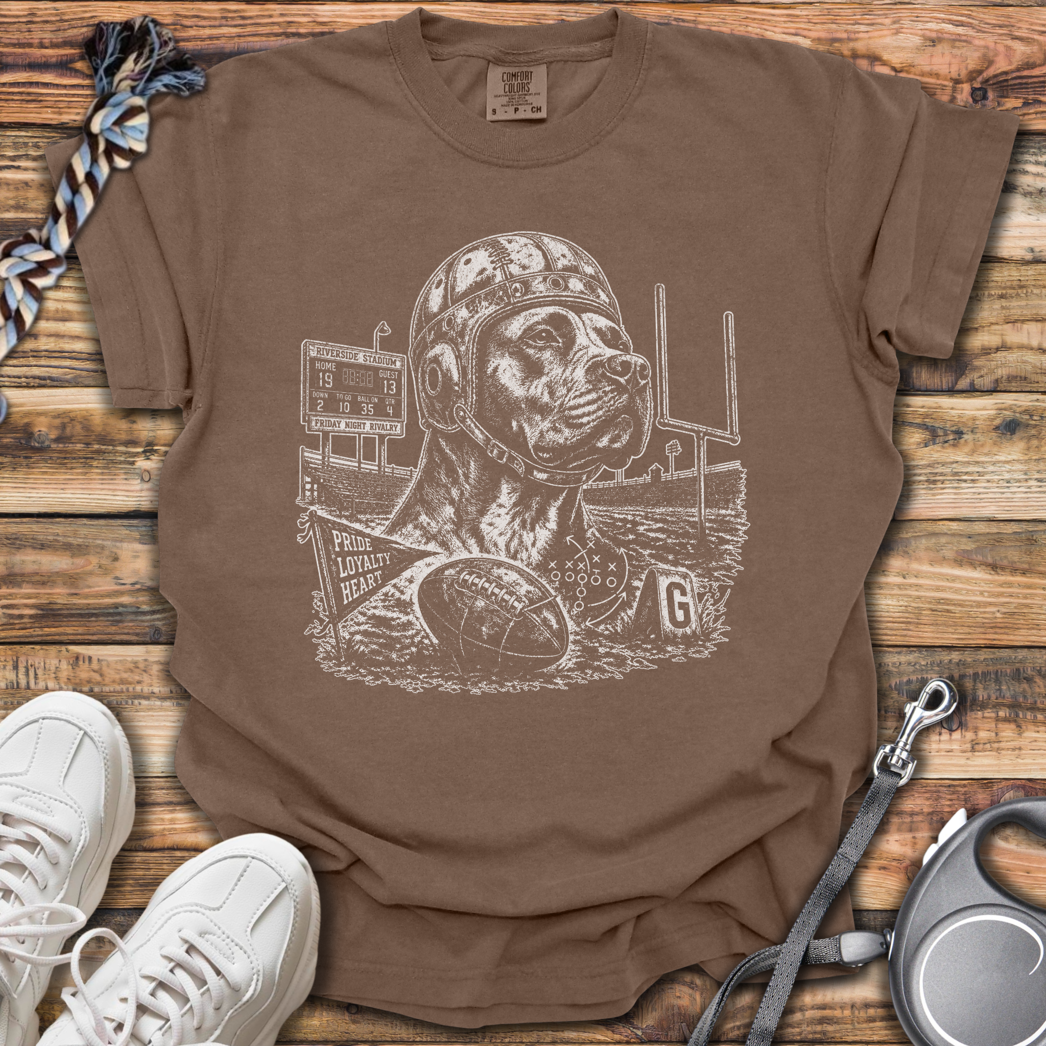 Vintage Pitbull Football T-Shirt