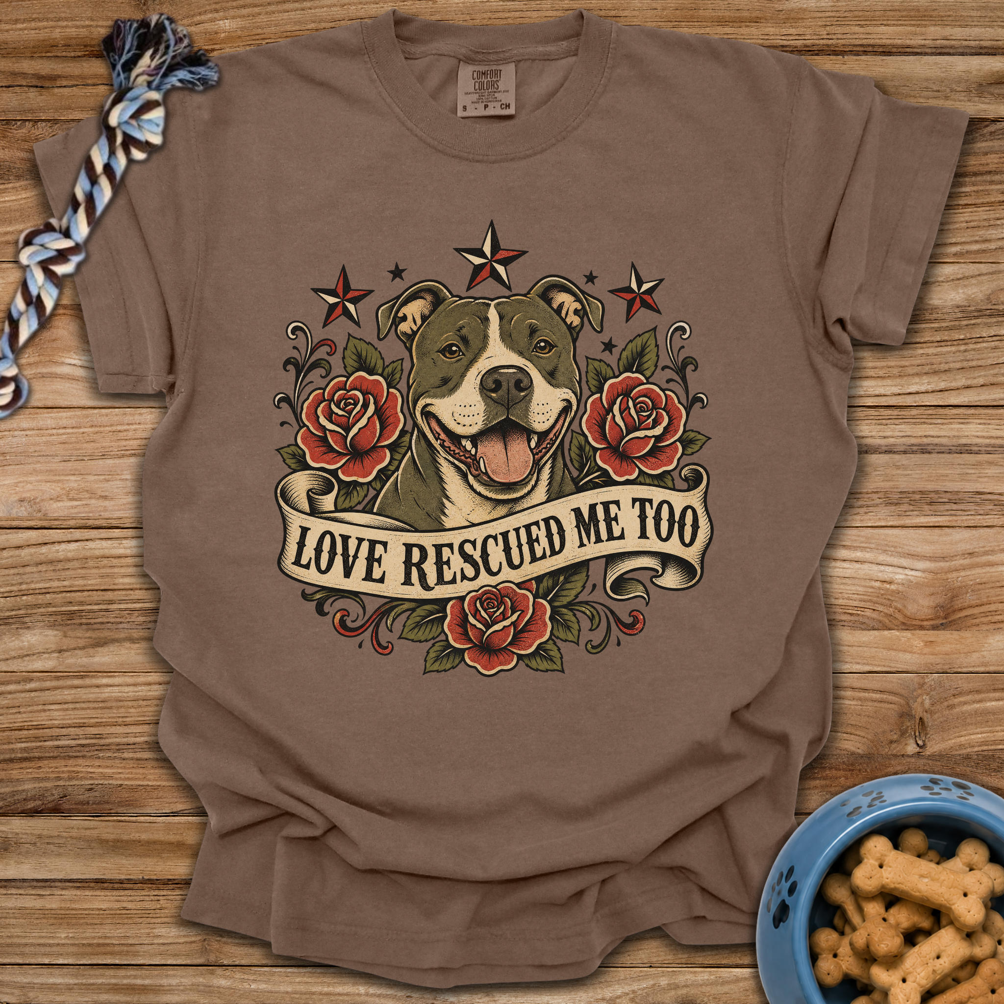 Love Rescued Me Too T-Shirt