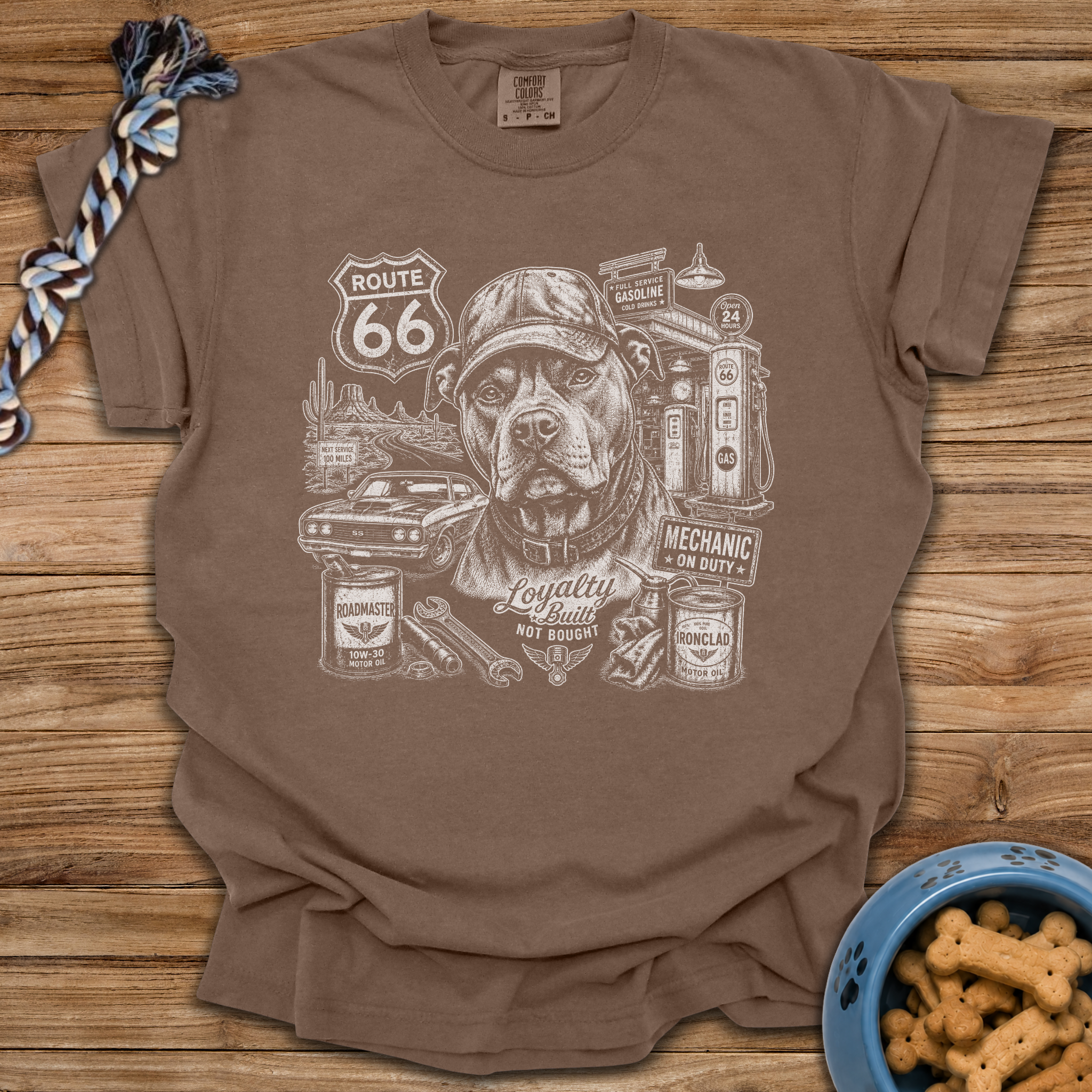 Route 66 Pittie T-Shirt