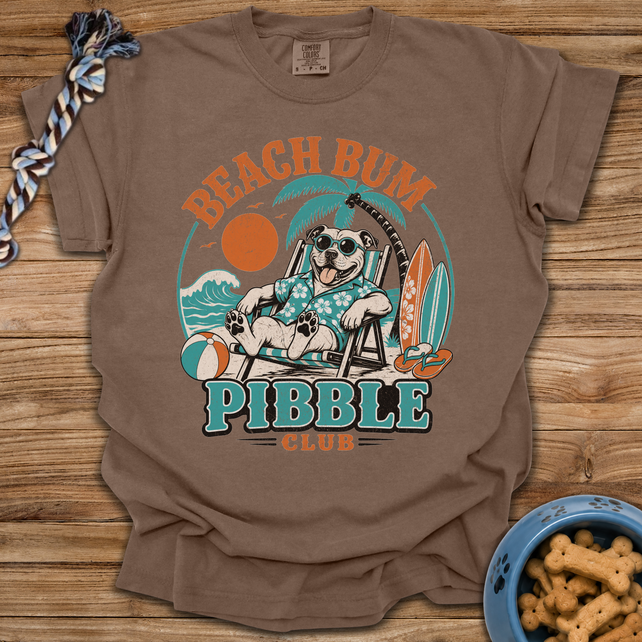 Beach Bum Pibble Club T-Shirt