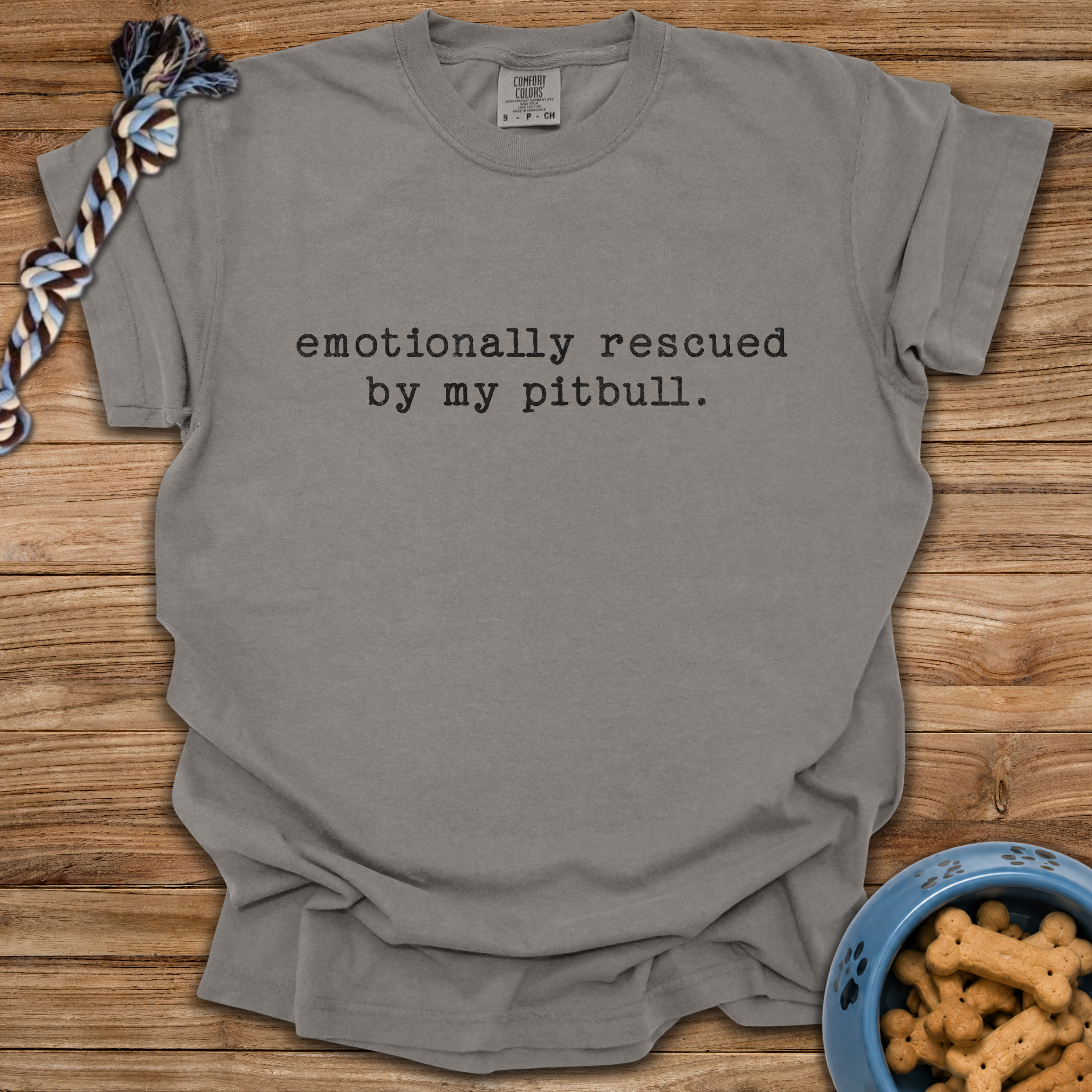 Emotionally Rescued By My Pitbull T-Shirt