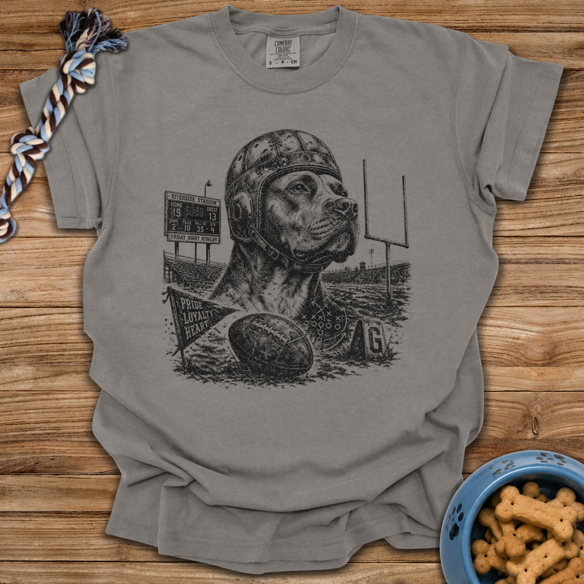 Vintage Pitbull Football T-Shirt