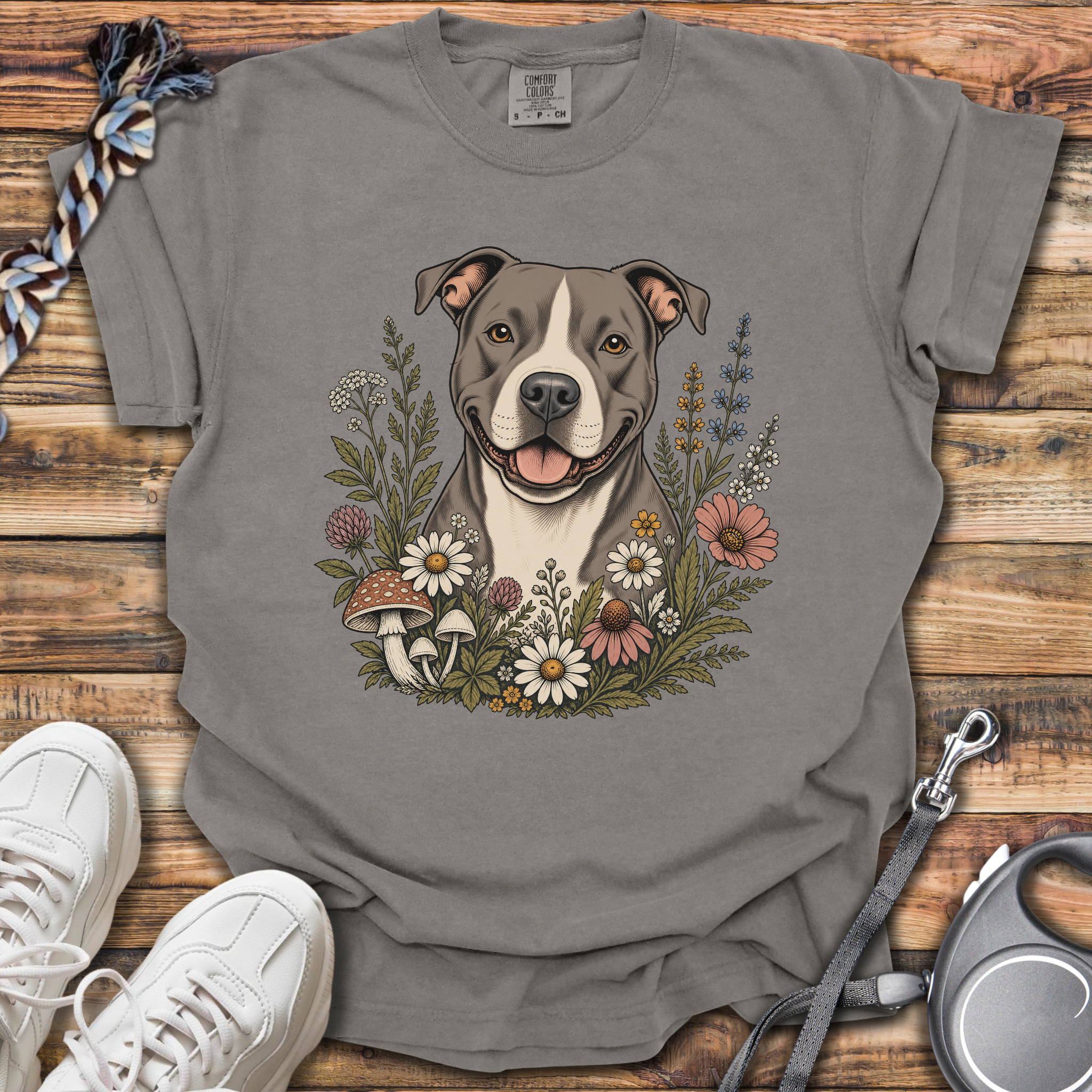 Pittie Wildflowers T-Shirt