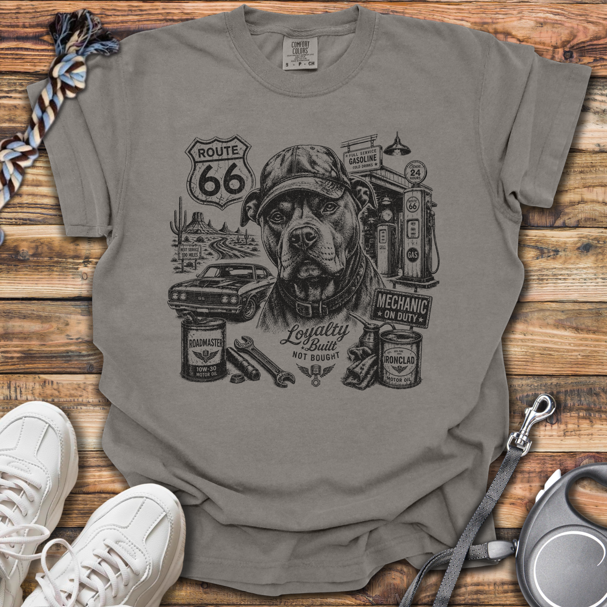 Route 66 Pittie T-Shirt