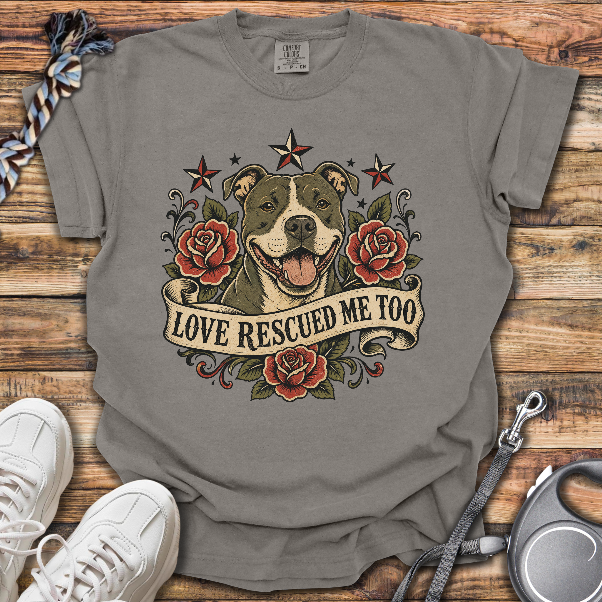 Love Rescued Me Too T-Shirt