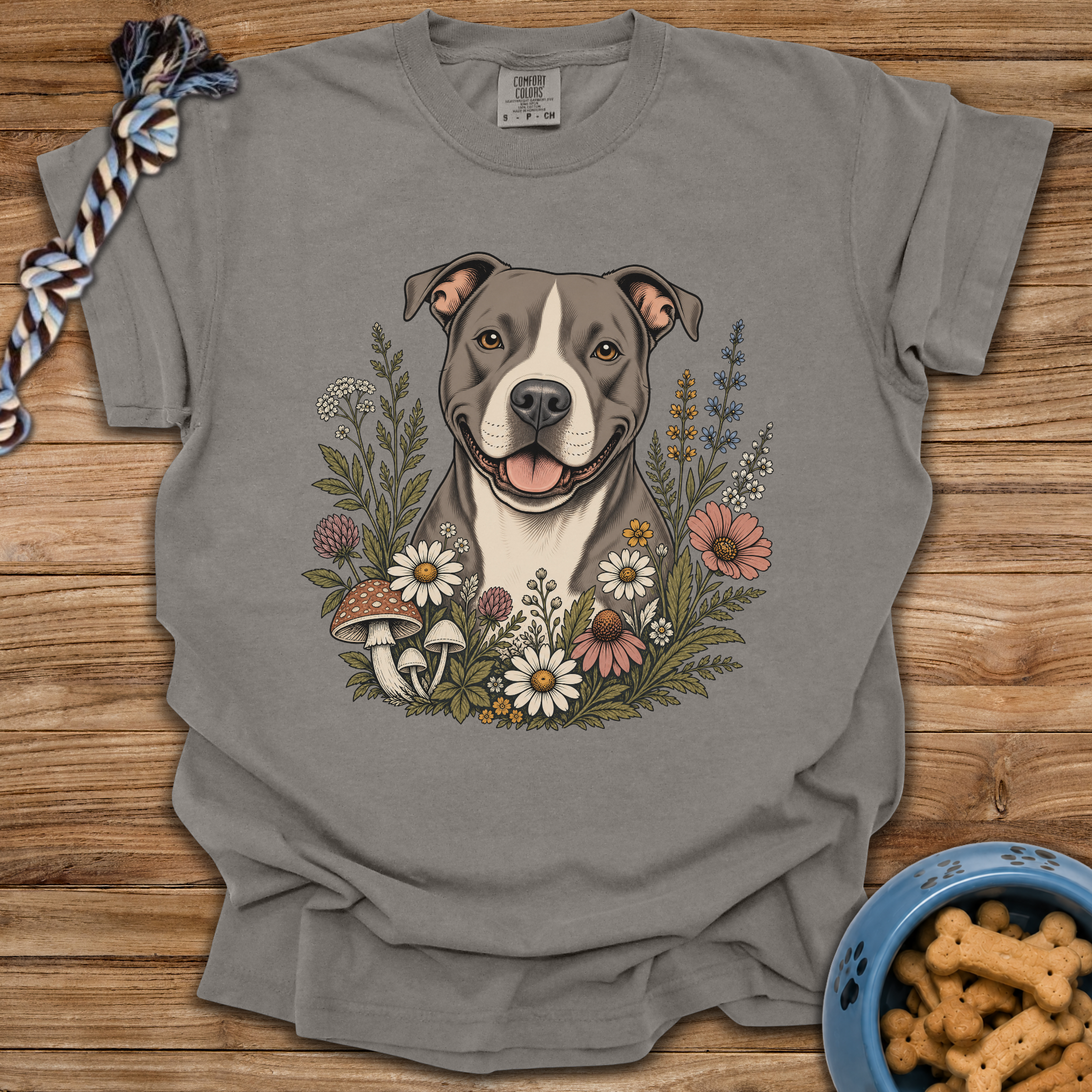 Pittie Wildflowers T-Shirt