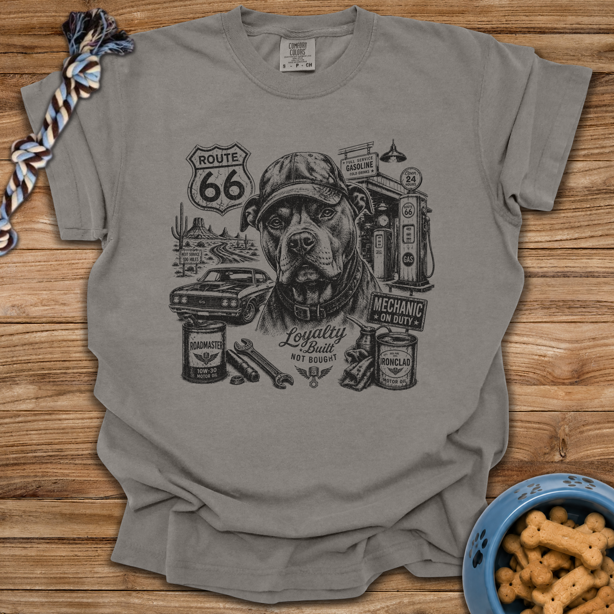Route 66 Pittie T-Shirt