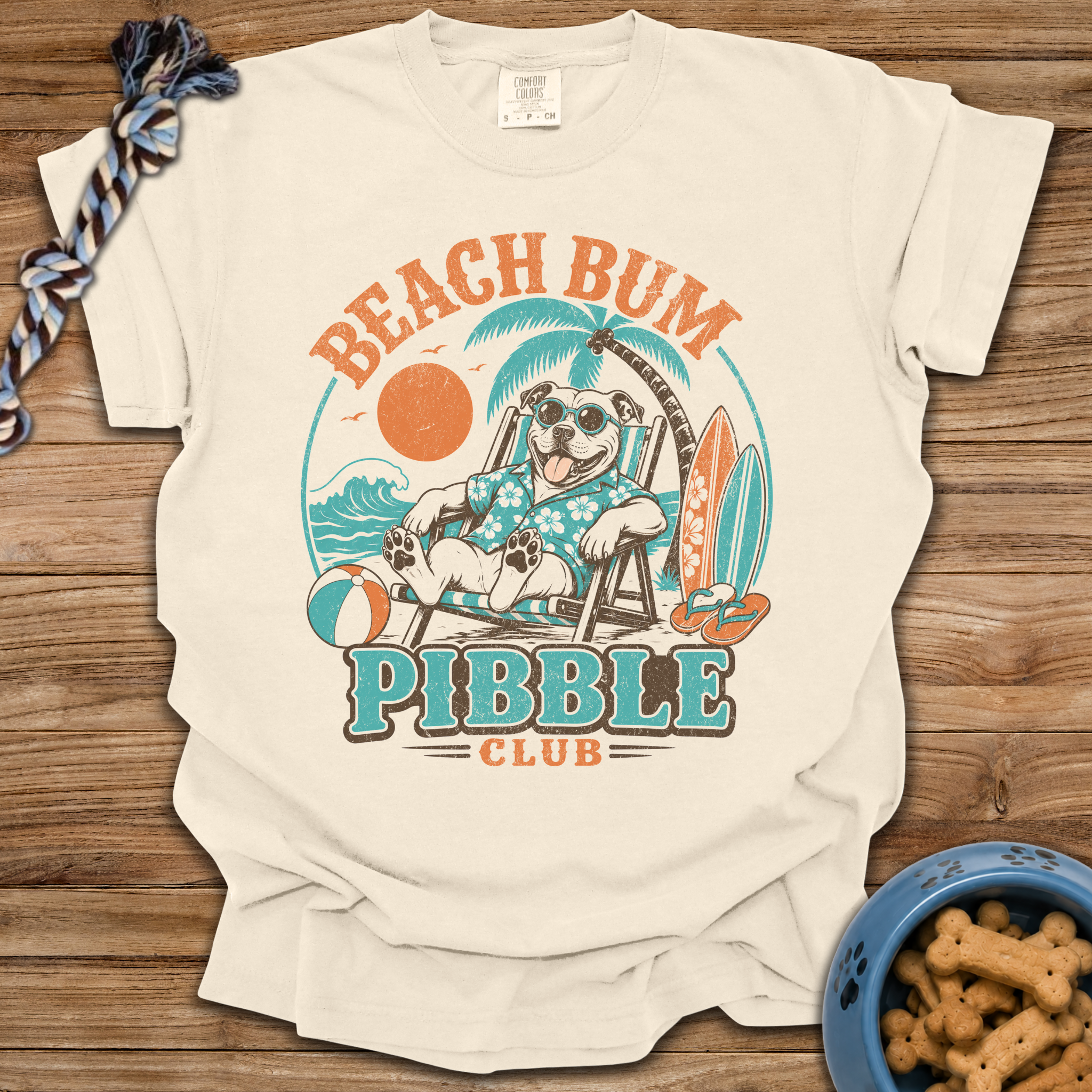 Beach Bum Pibble Club T-Shirt