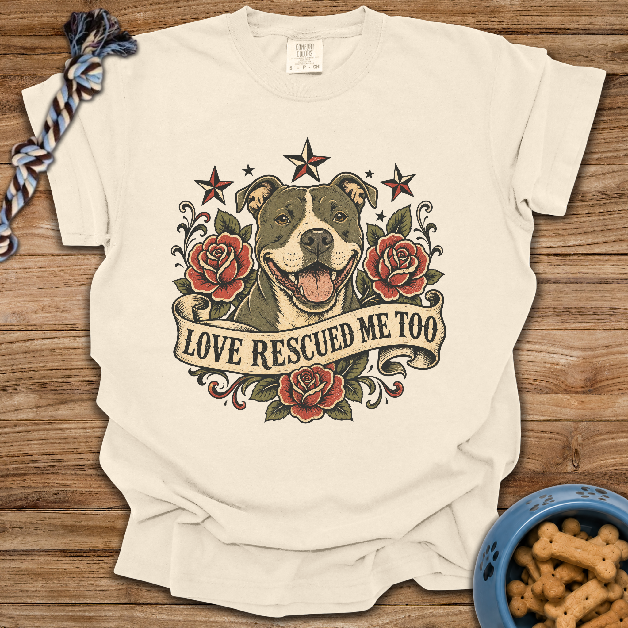 Love Rescued Me Too T-Shirt