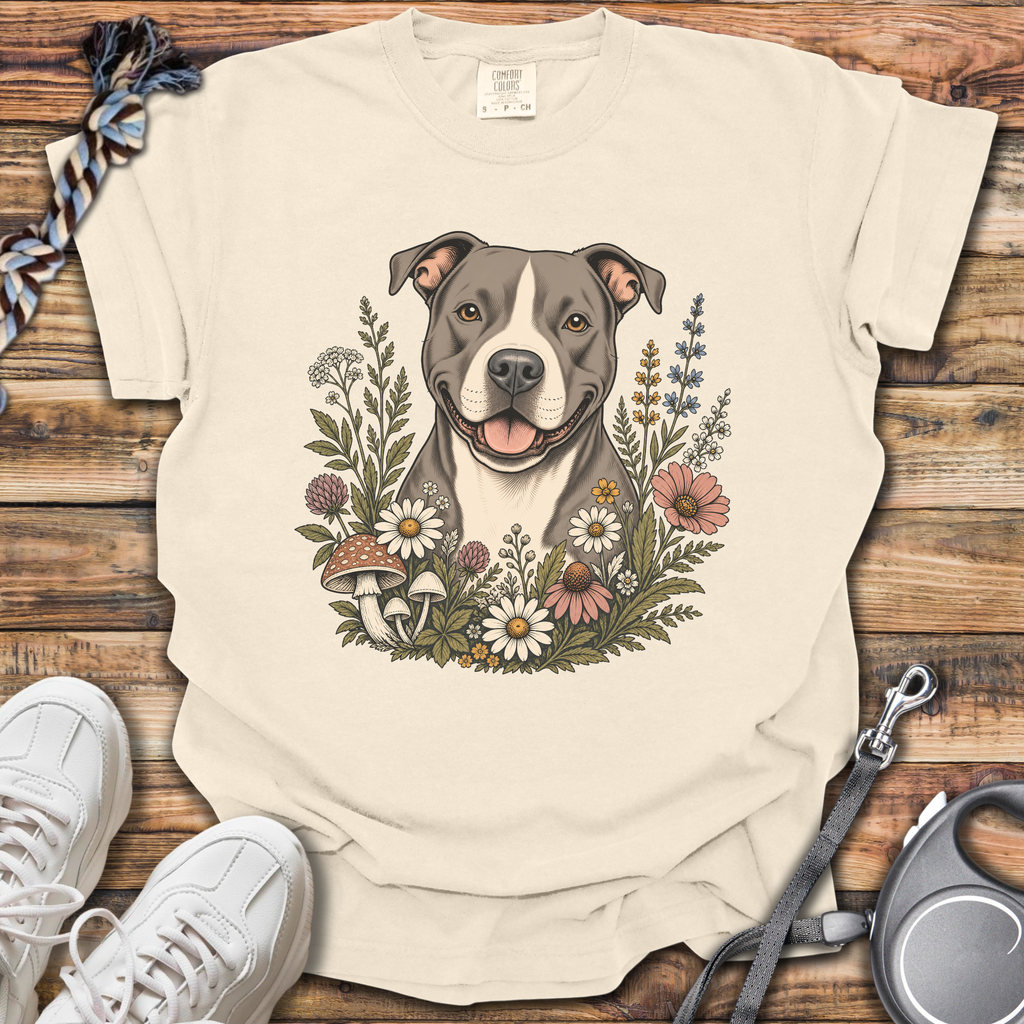 Pittie Wildflowers T-Shirt