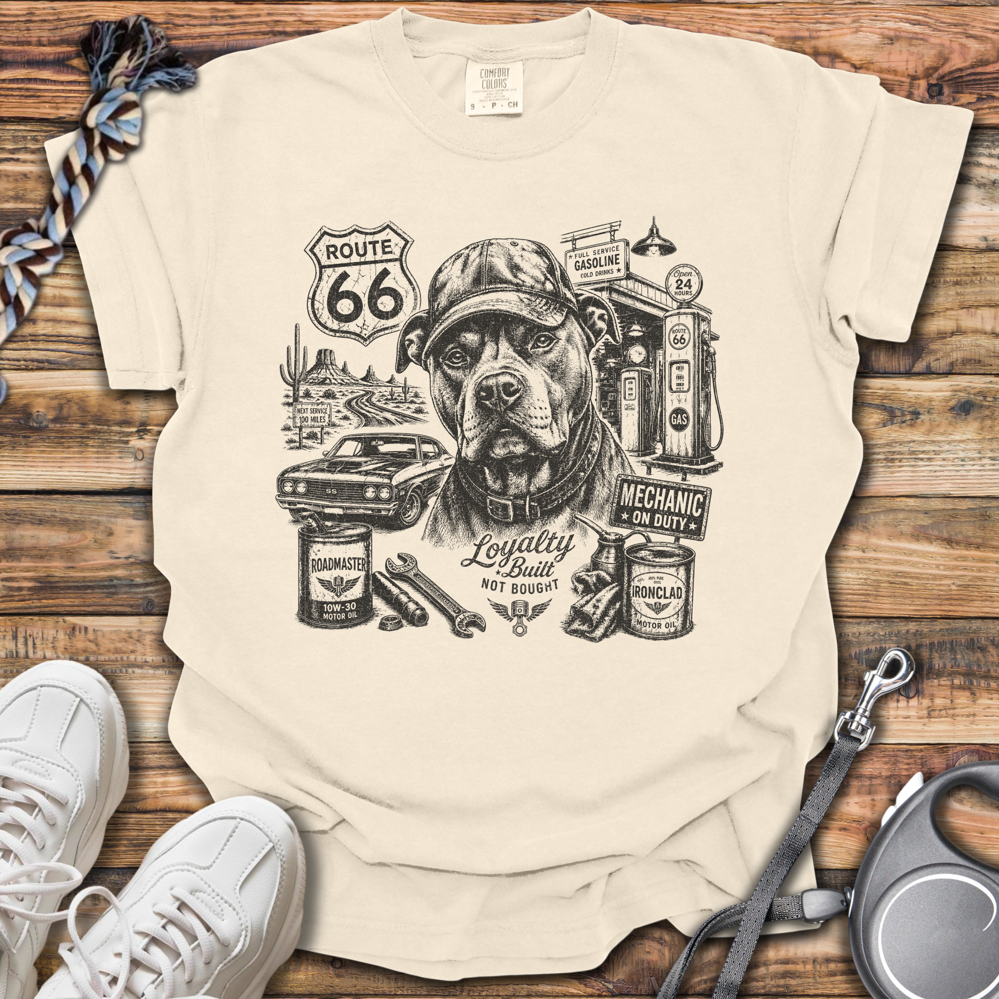 Route 66 Pittie T-Shirt