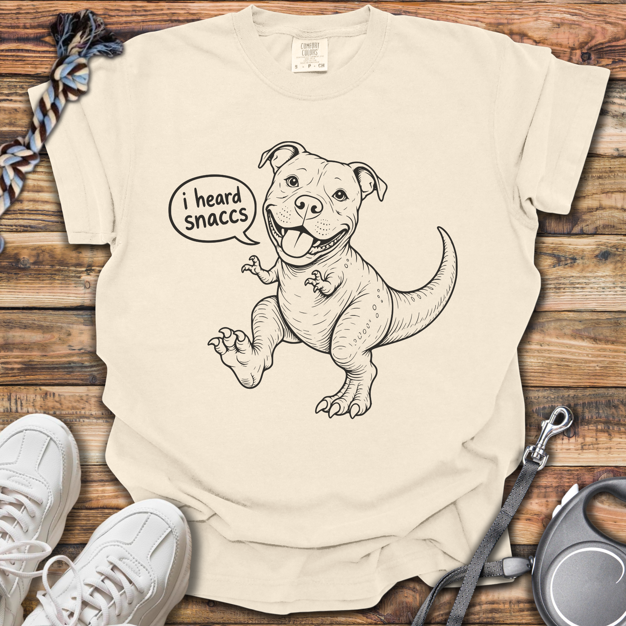 Pittiesaurus I Heard Snaccs T-Shirt