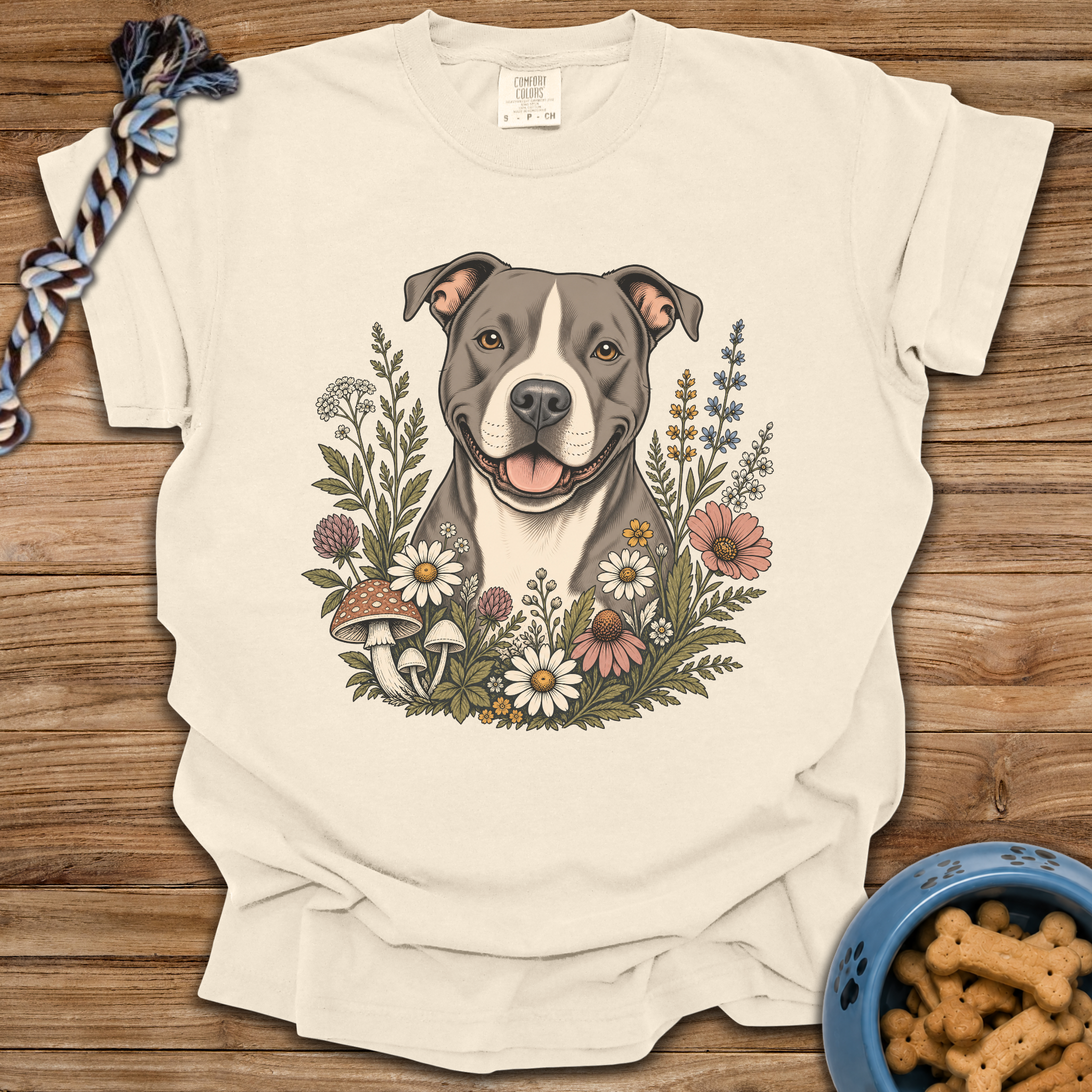 Pittie Wildflowers T-Shirt