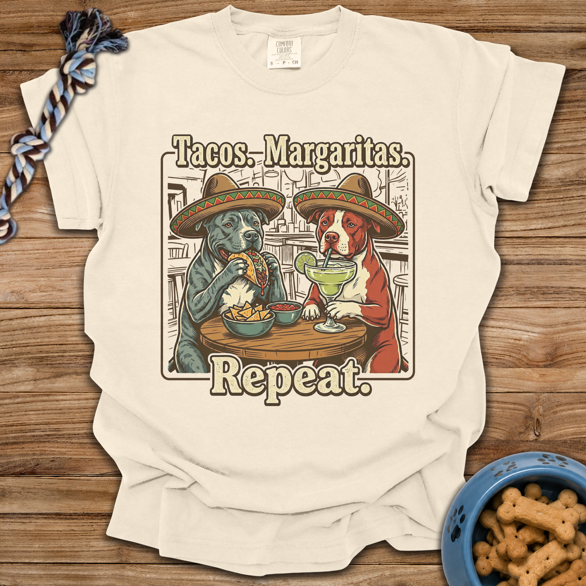 Tacos Margaritas Repeat T-Shirt