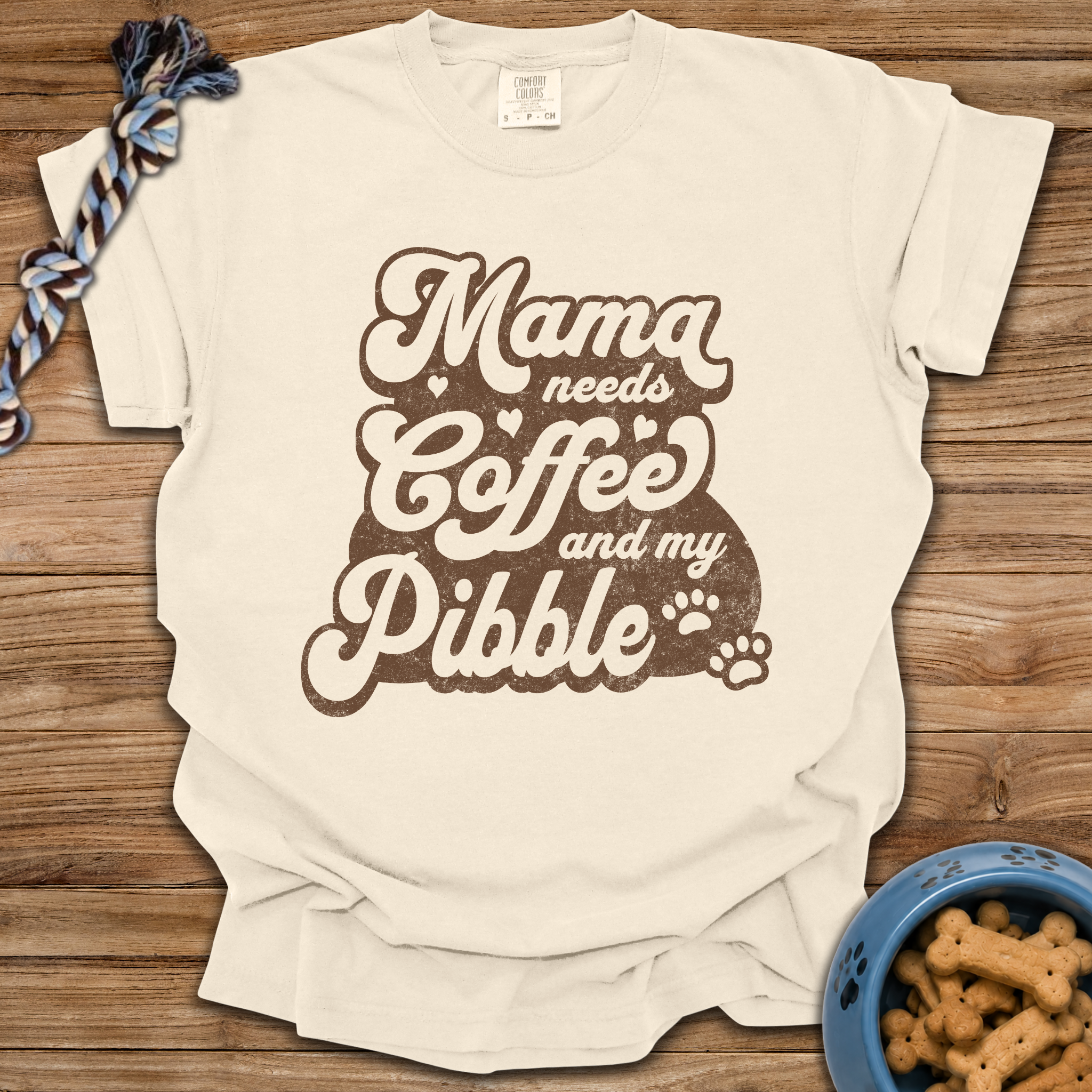 Mama Needs Coffee And My Pibble T-Shirt